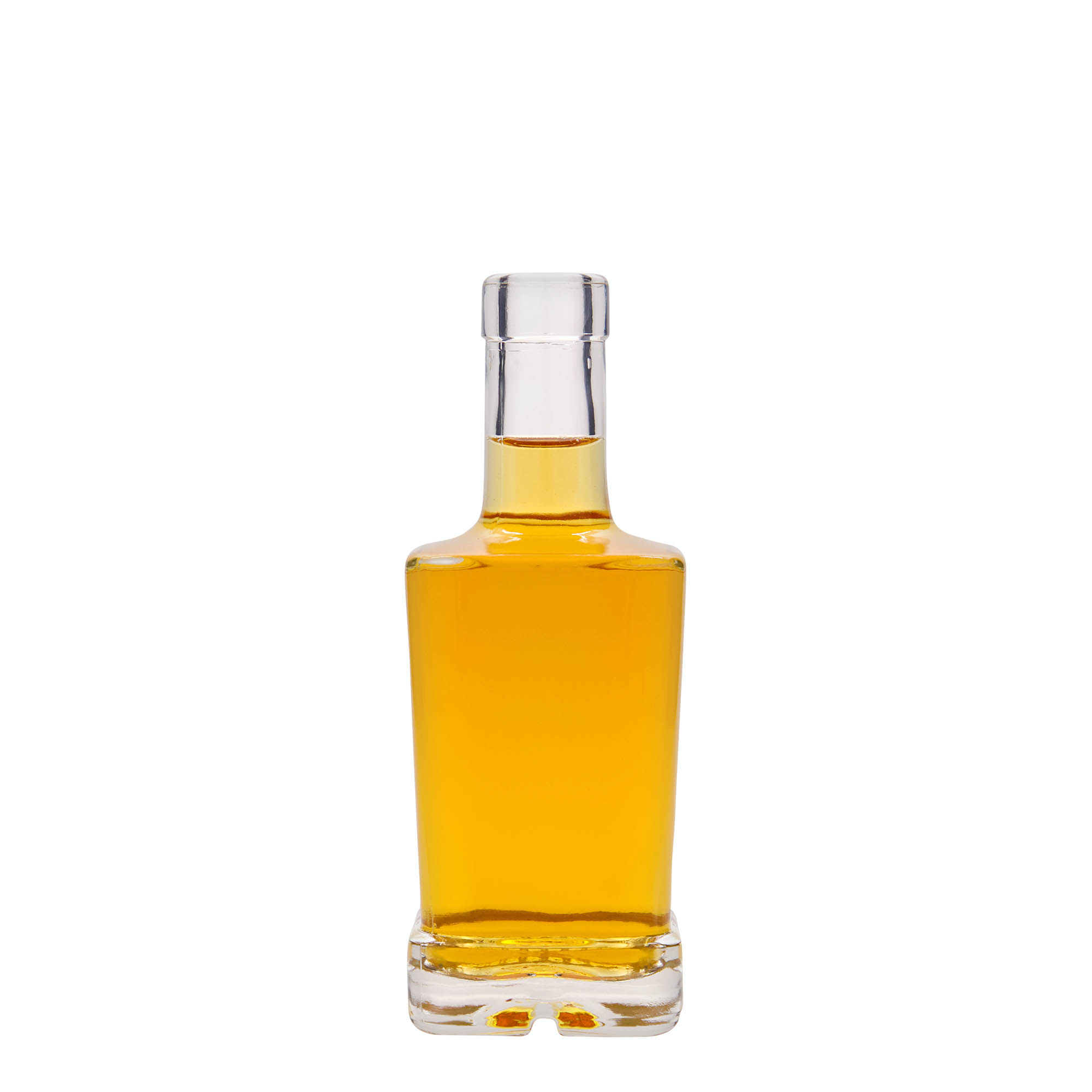 250 ml glass bottle 'Rene', square, closure: cork