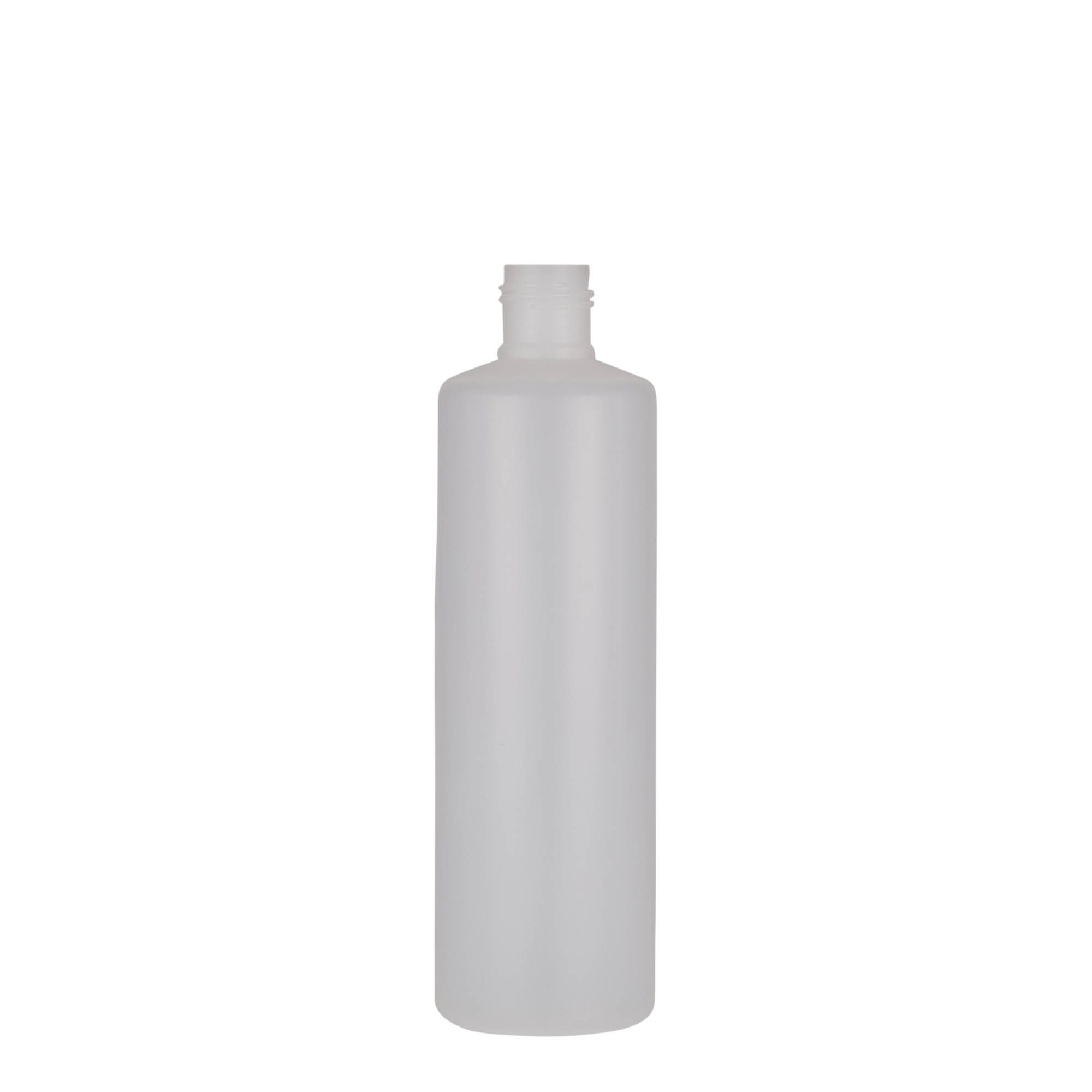 250 ml round bottle, PE plastic, natural, closure: screw cap