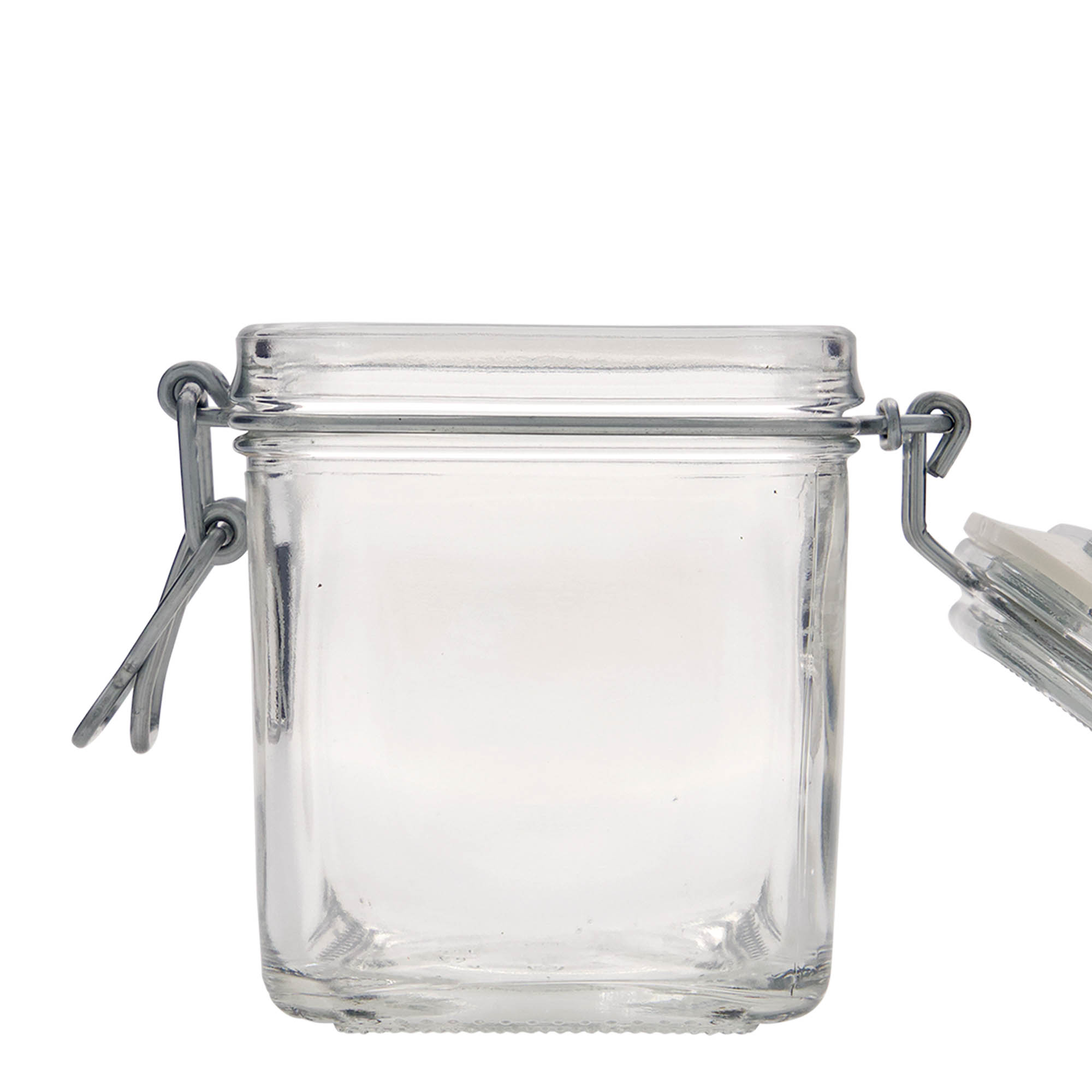 350 ml clip top jar, square, closure: clip top