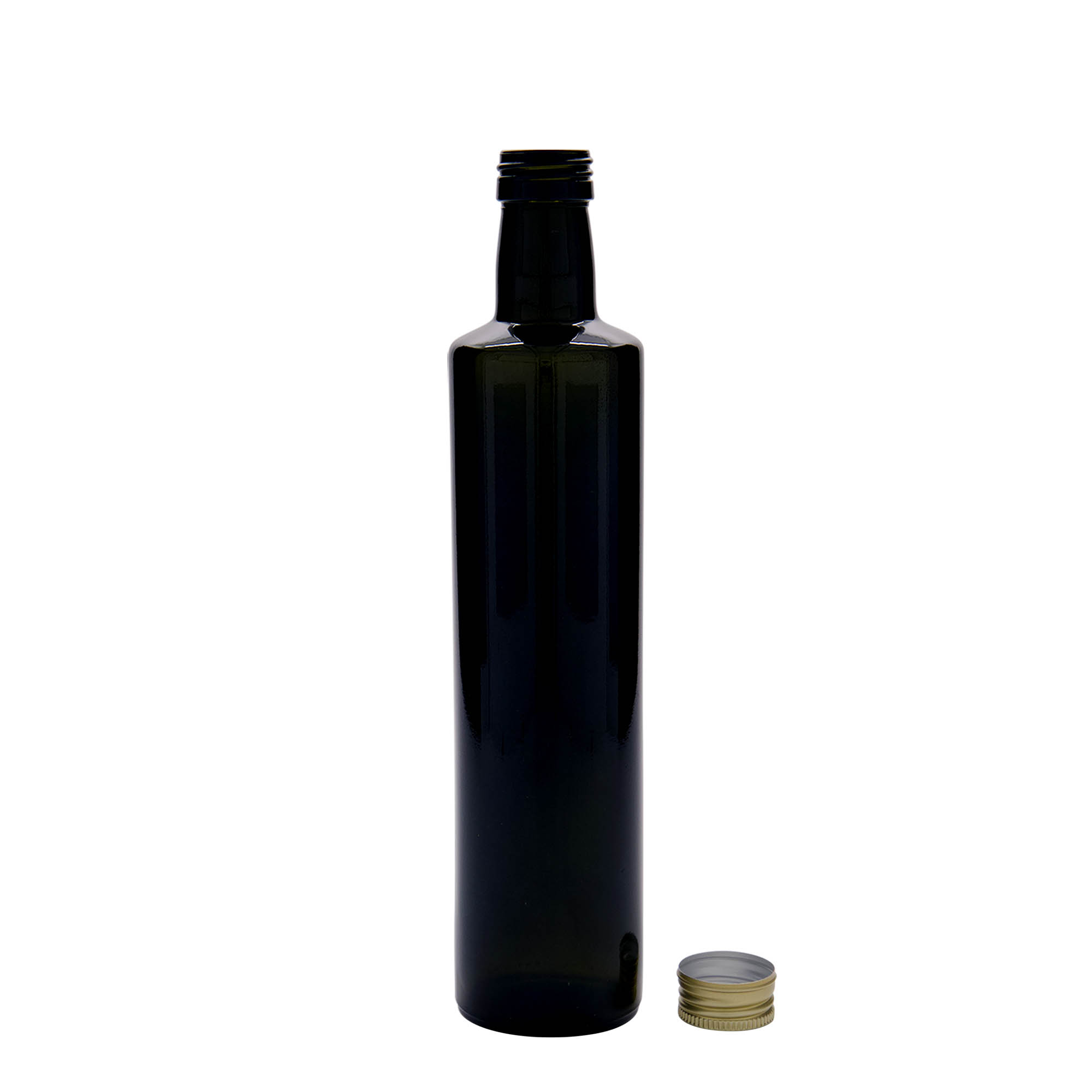 500 ml glass bottle 'Dorica', antique green, closure: PP 31.5