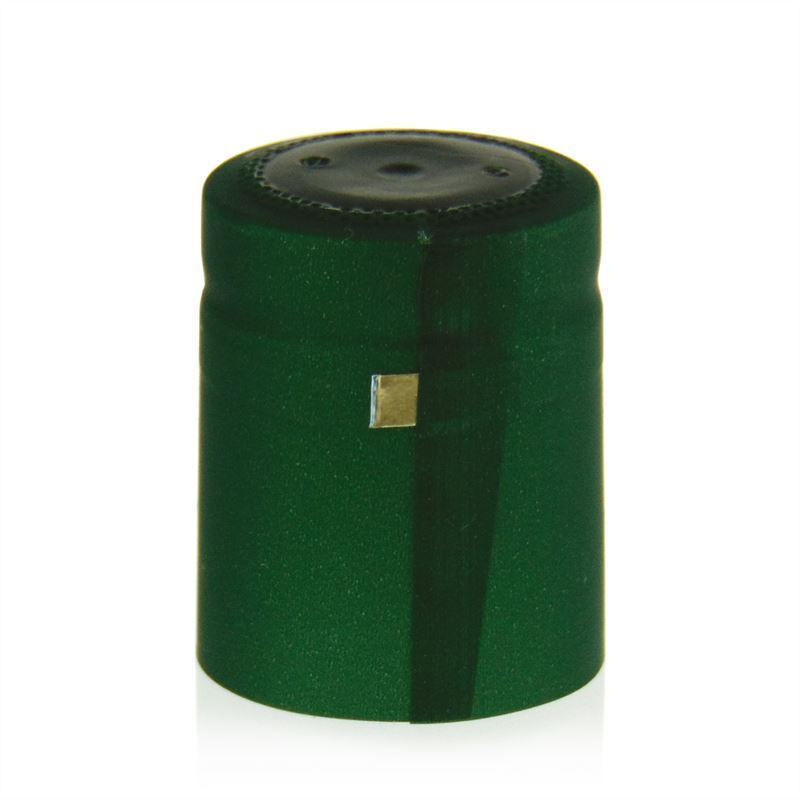 Heat shrink capsule 32x41, PVC plastic, dark green