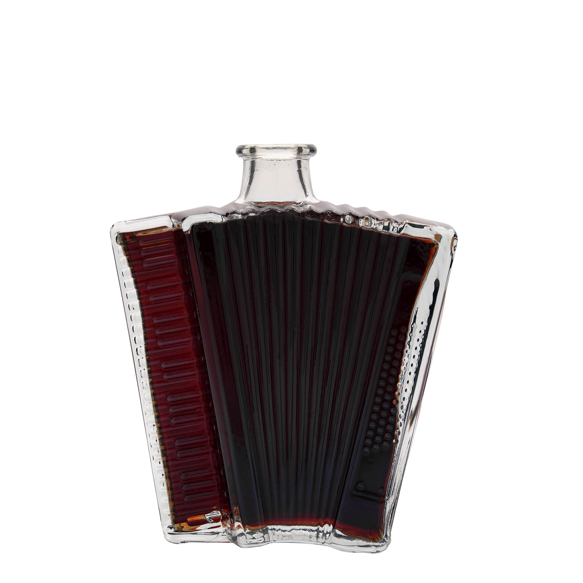 500 ml glass bottle 'Accordion', closure: cork