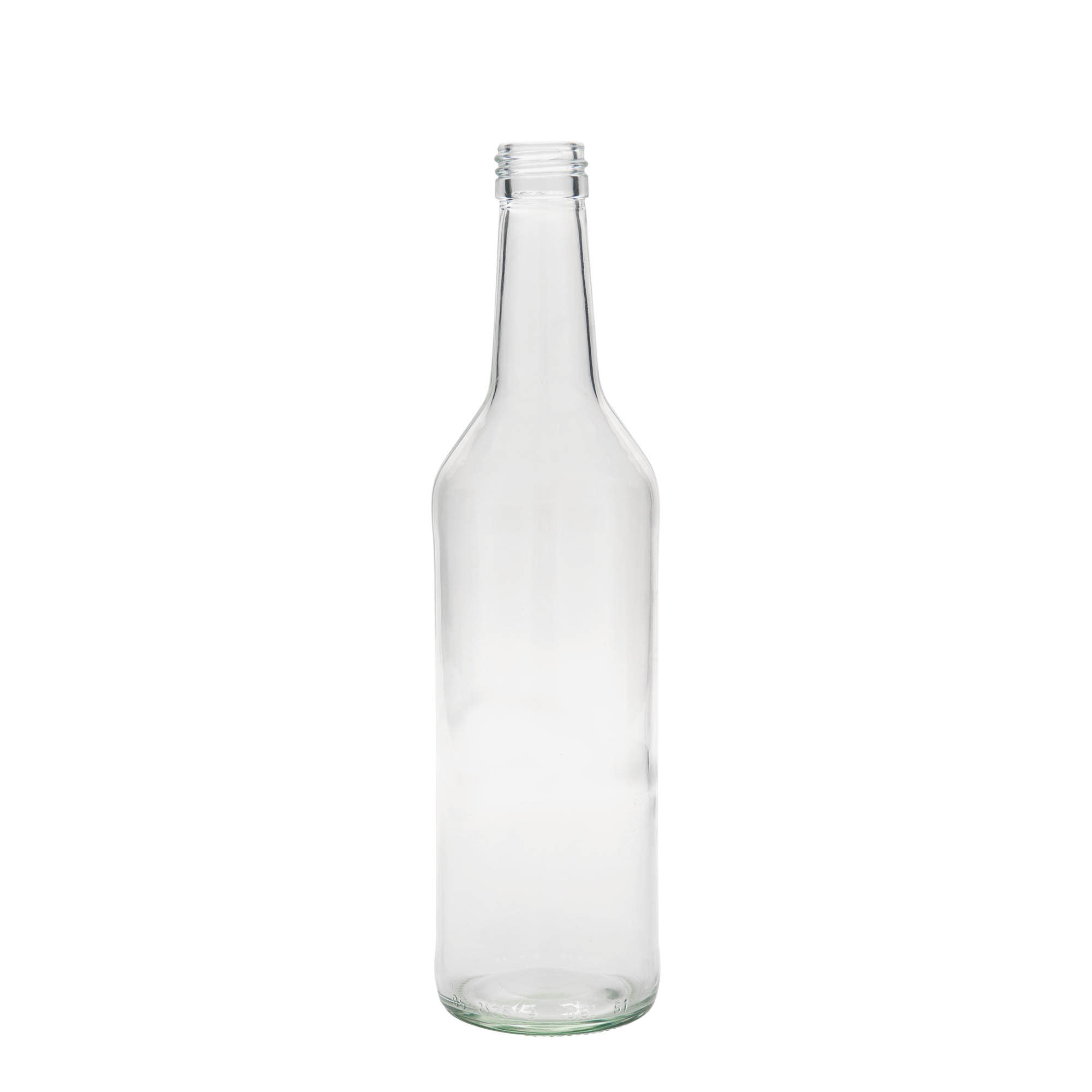 500 ml straight neck glass bottle, closure: PP 28