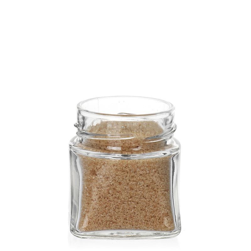 106 ml square jar 'Luxor', closure: deep twist off (DTO 58)