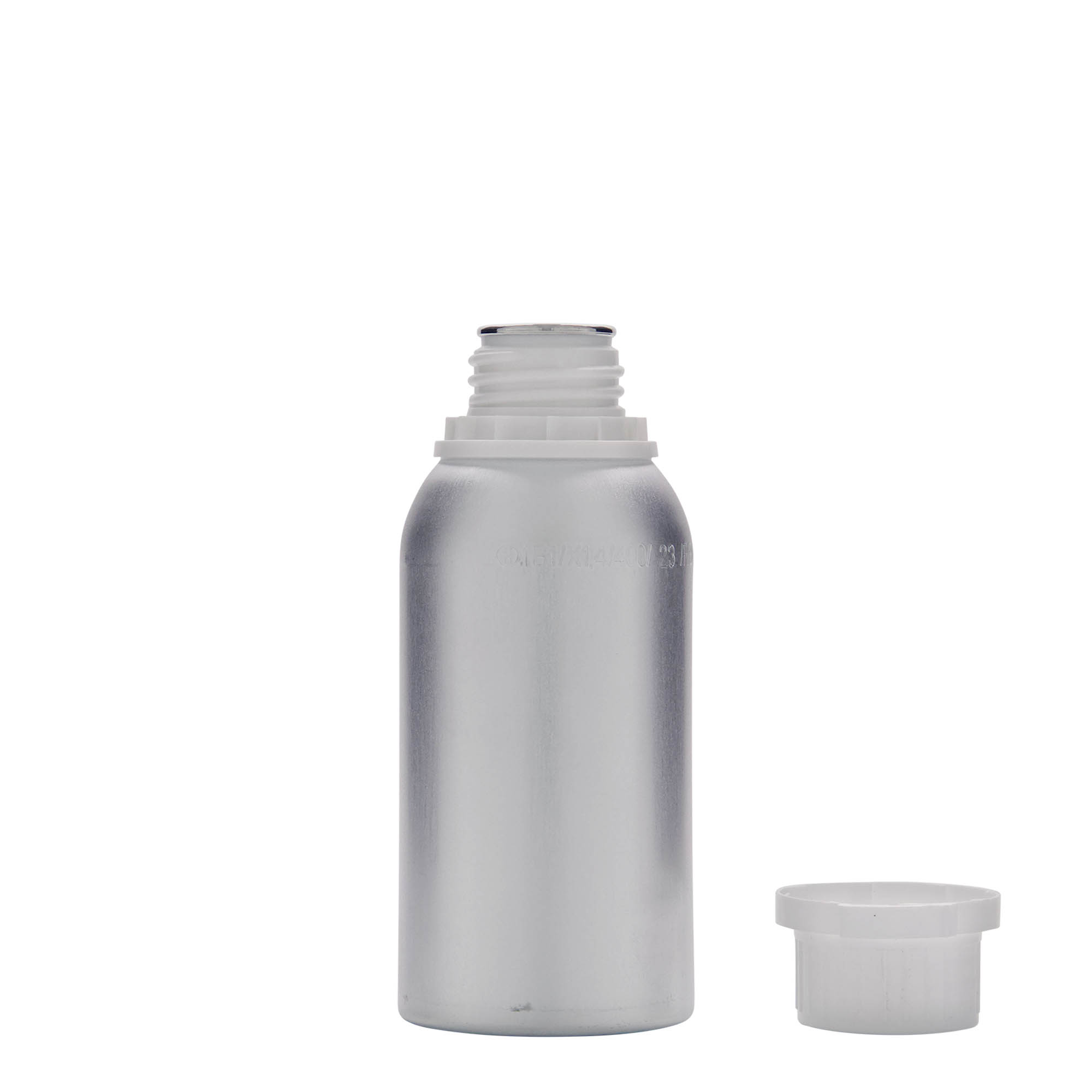 275 ml aluminium bottle, metal, silver, closure: DIN 32