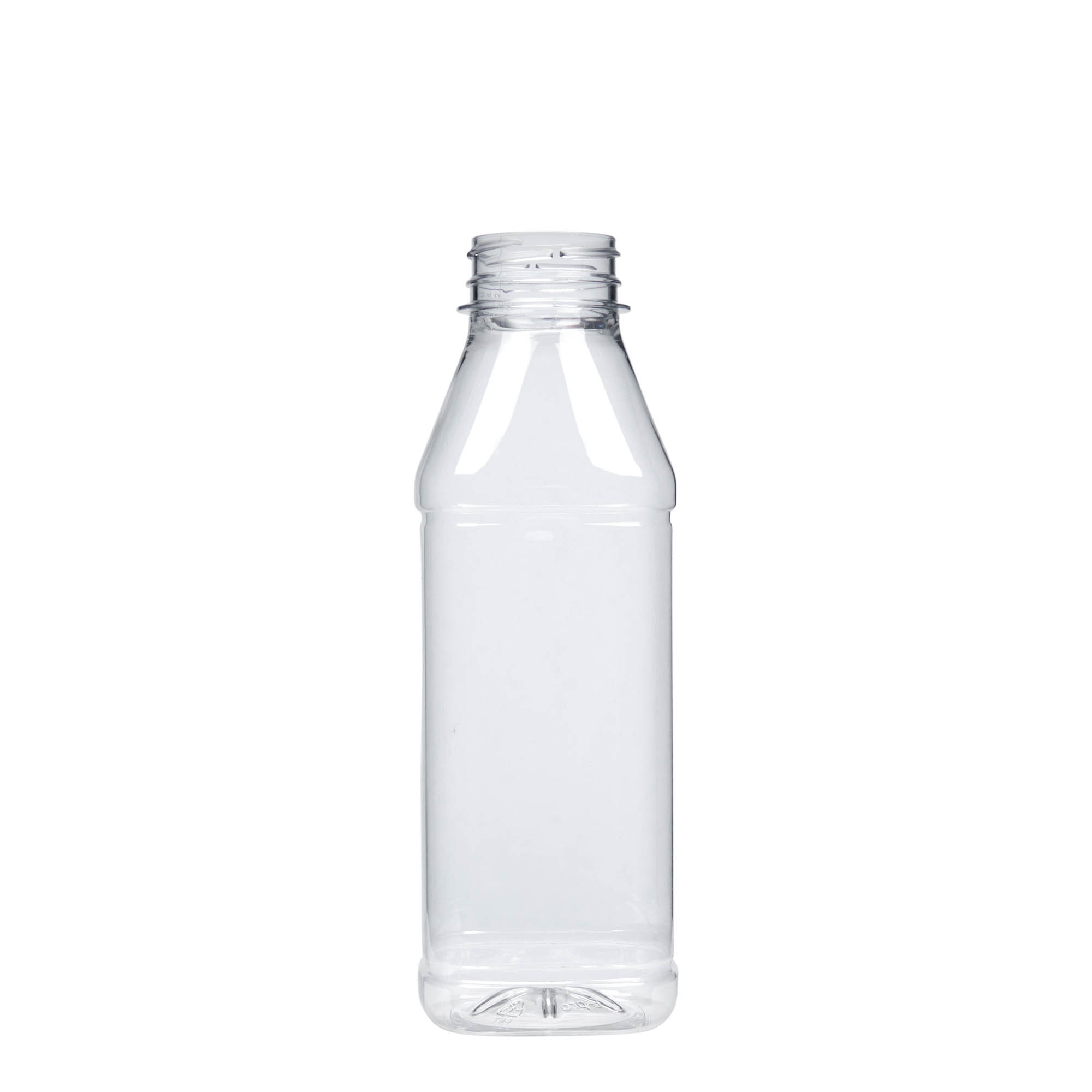 500 ml PET bottle 'Milk and Juice Carré', square, plastic, closure: 38 mm