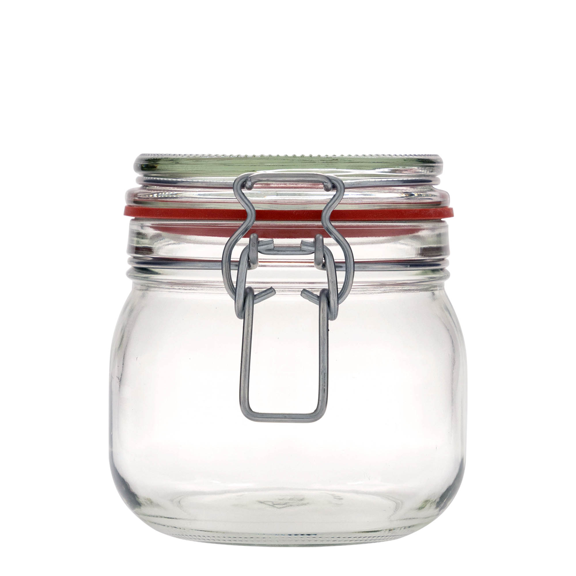 634 ml bulbous clip top jar, closure: clip top