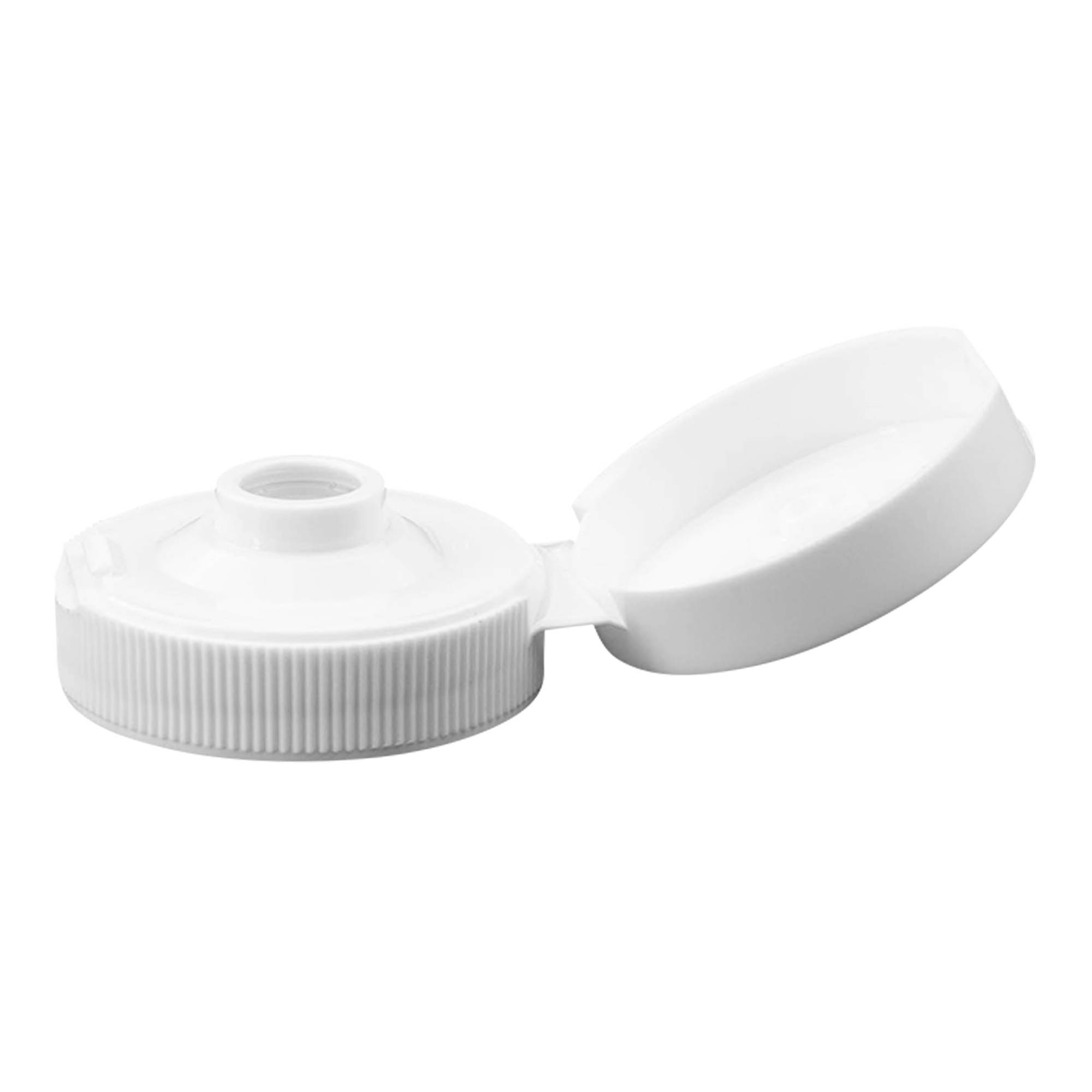 Hinged screw cap, PP plastic, white, for opening: GPI 38/400