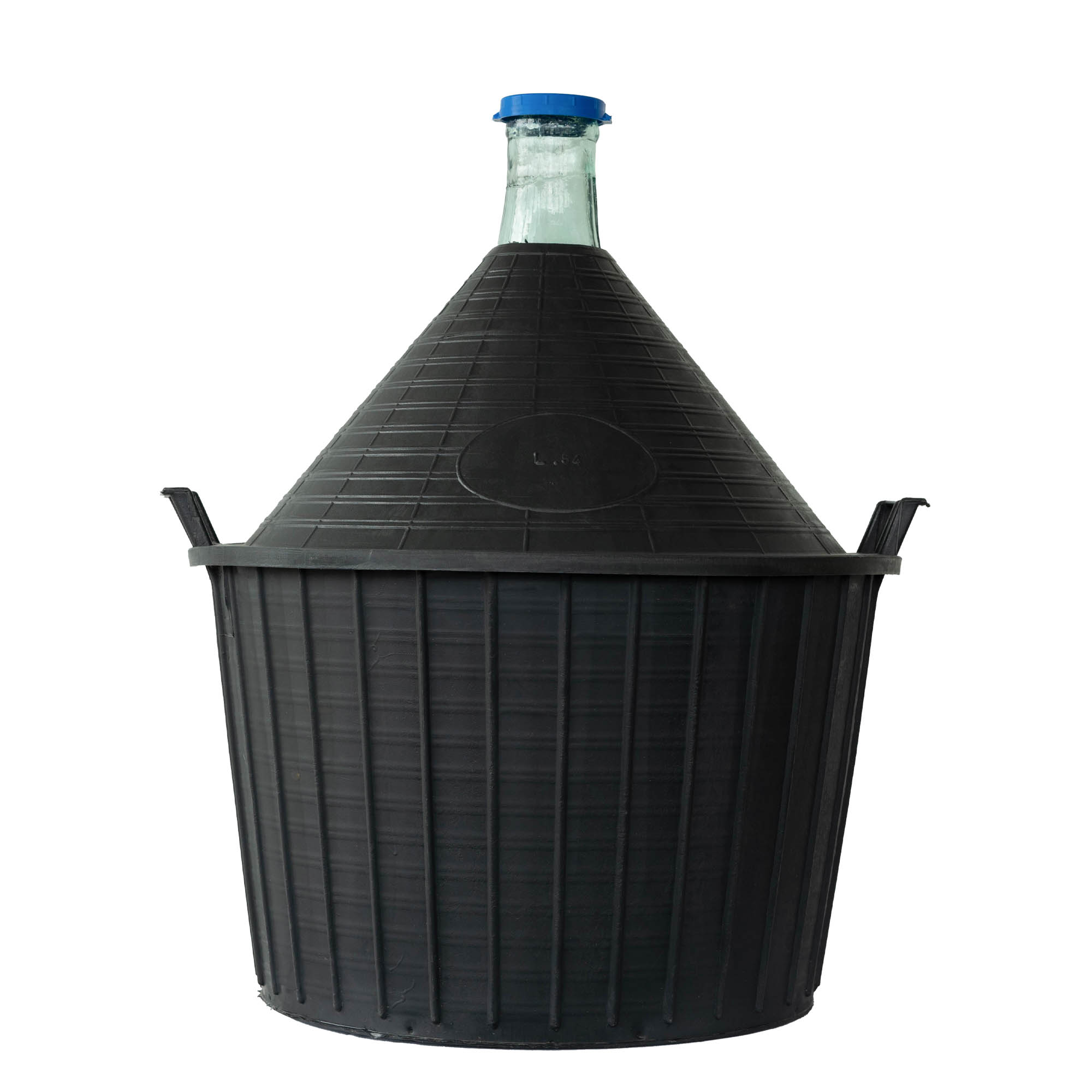 54 l narrow neck carboy, glass, closure: slip lid