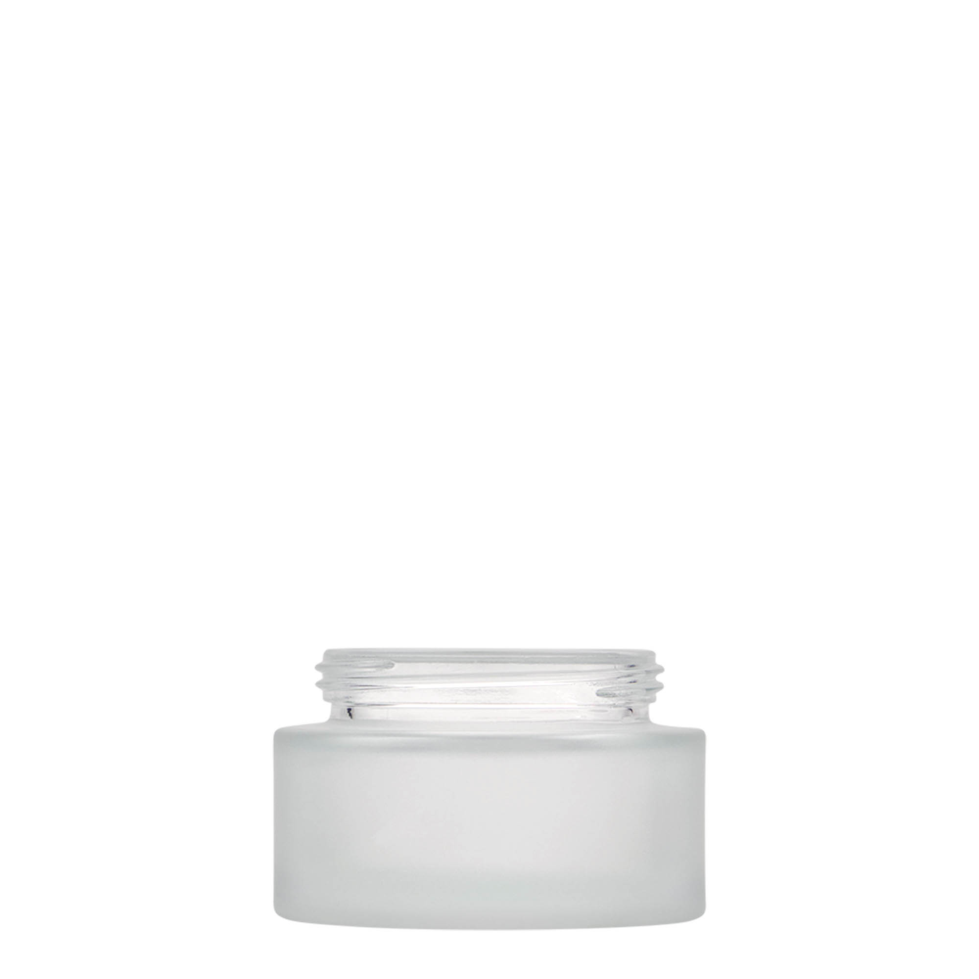 50 ml cosmetic jar 'Platin Edition', glass, frosted, closure: screw cap