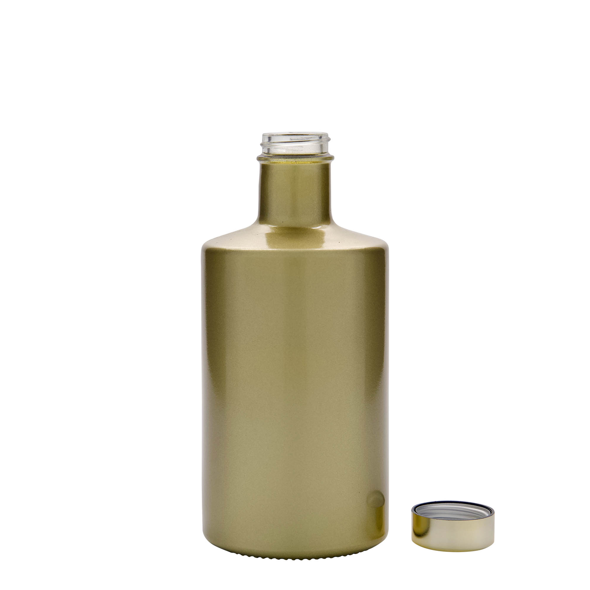 500 ml glass bottle 'Caroline', gold, closure: GPI 33