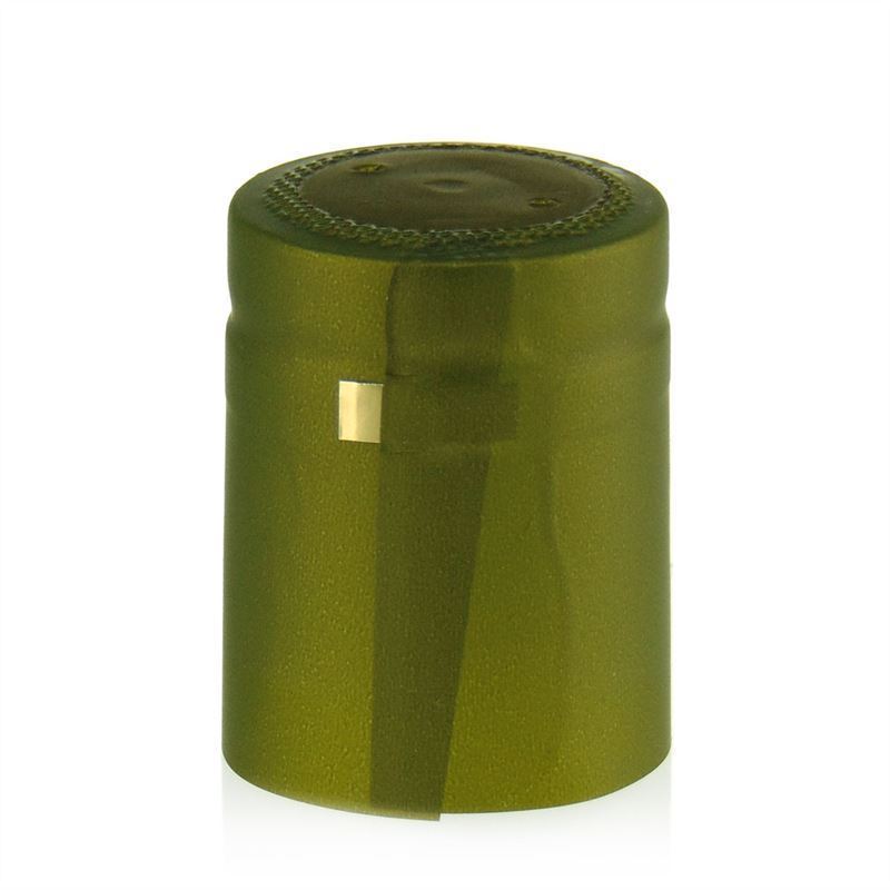 Heat shrink capsule 32x41, PVC plastic, olive green