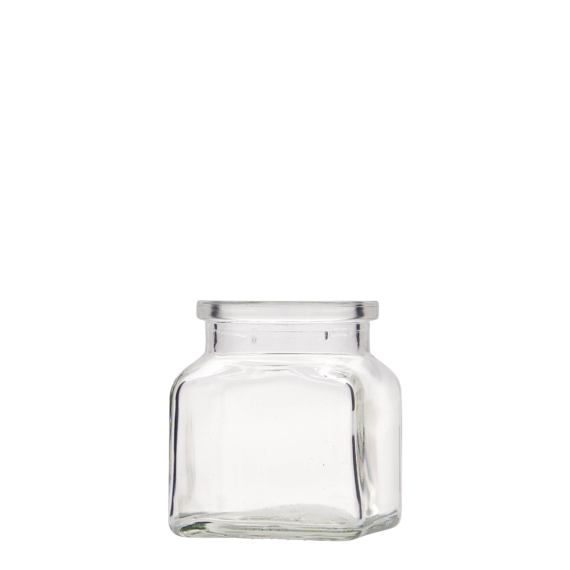 120 ml cork top jar, square, closure: cork