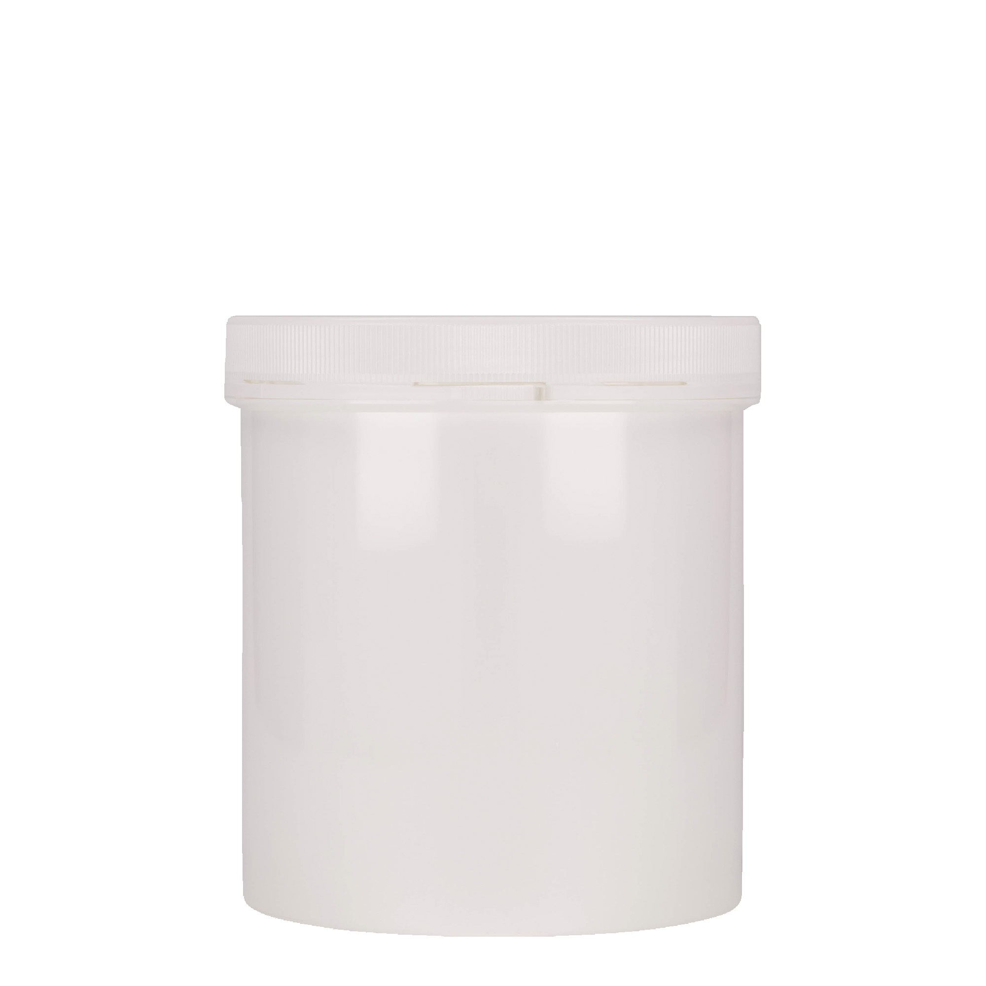 1,000 ml plastic jar 'Securilock', PP, white, closure: screw cap