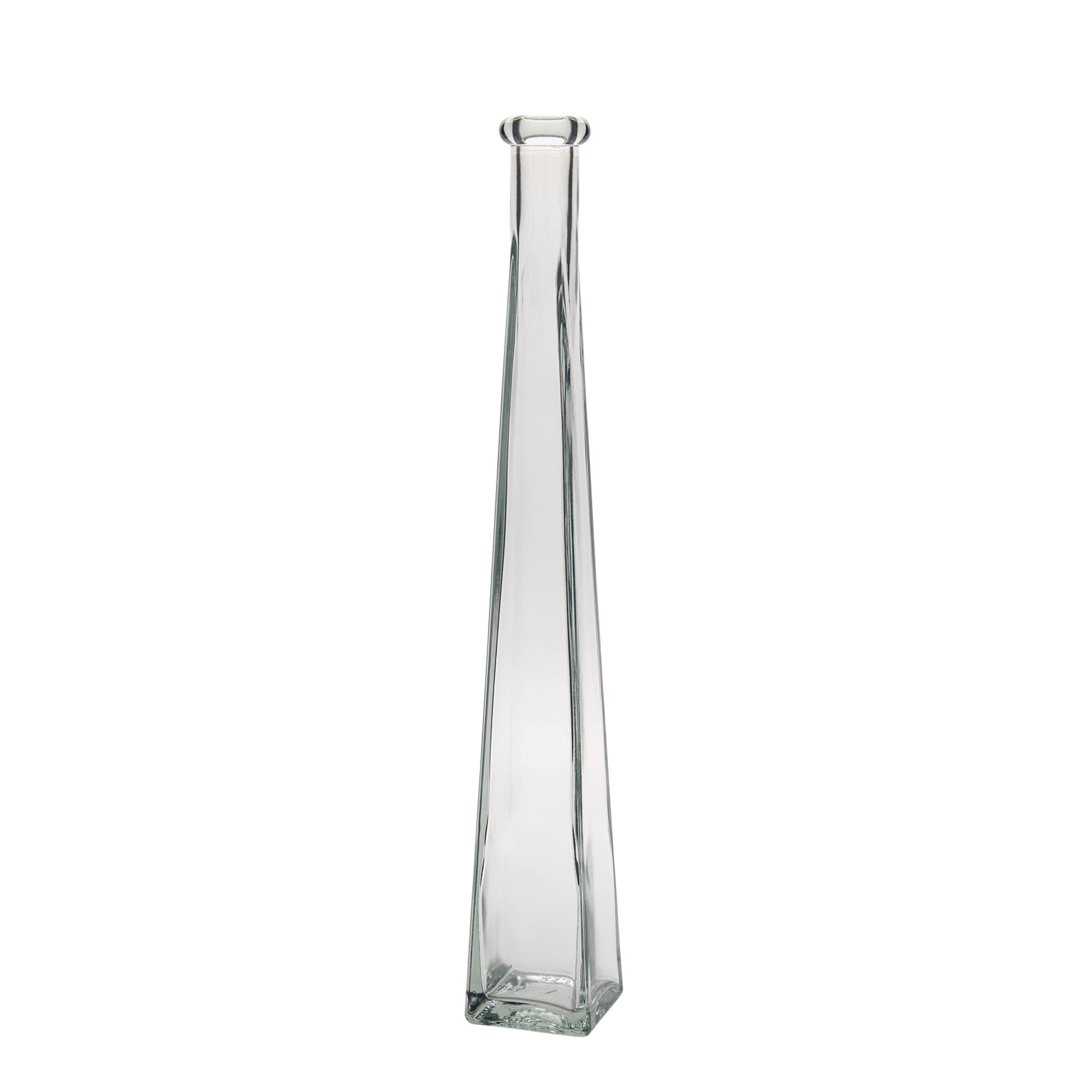 200 ml glass bottle 'Dama Quadrato', square, closure: cork