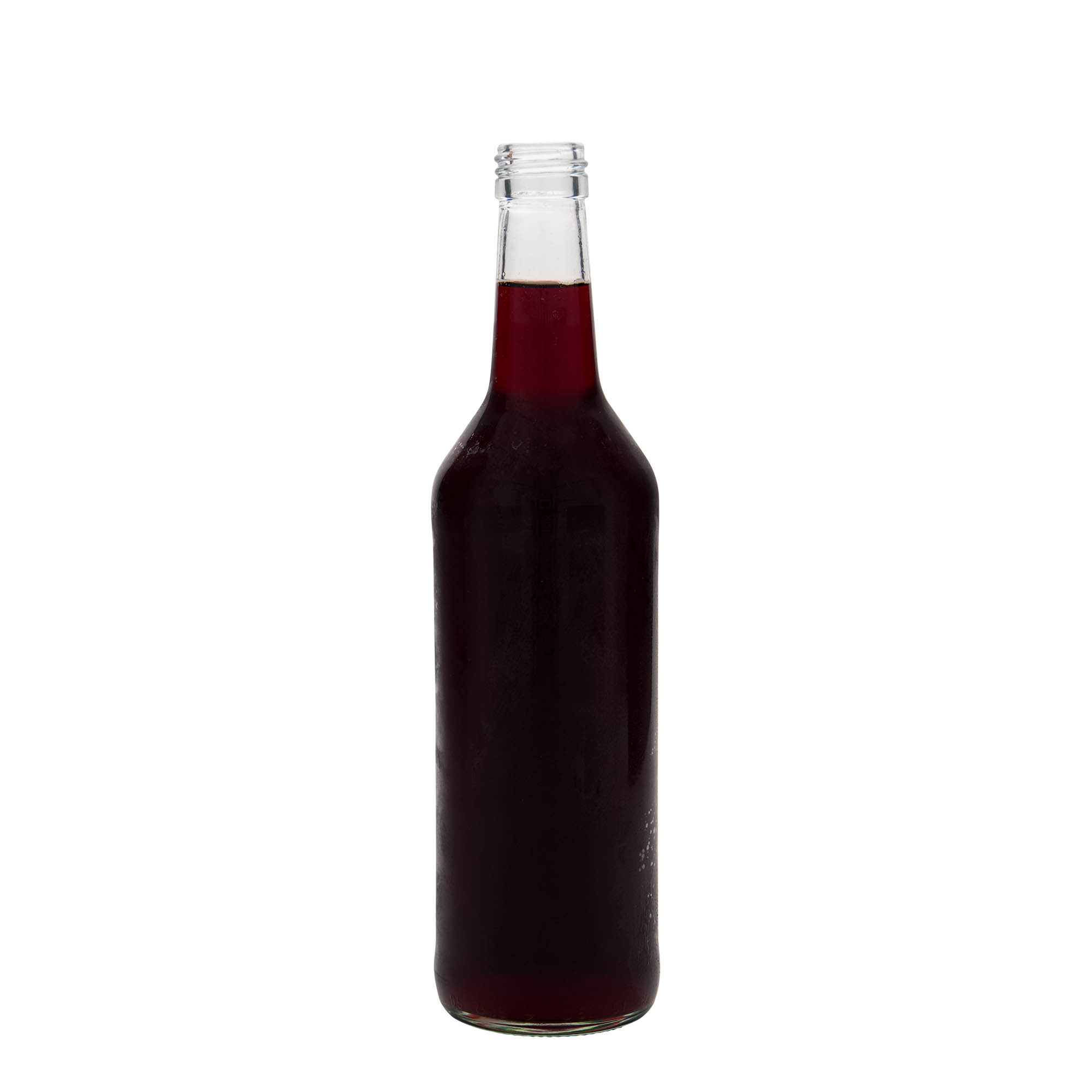 500 ml straight neck glass bottle, closure: PP 28