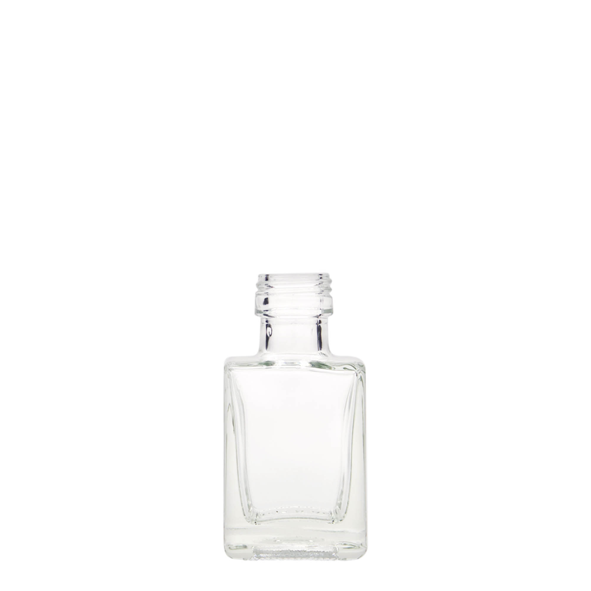 50 ml glass bottle 'Cube', square, closure: PP 24