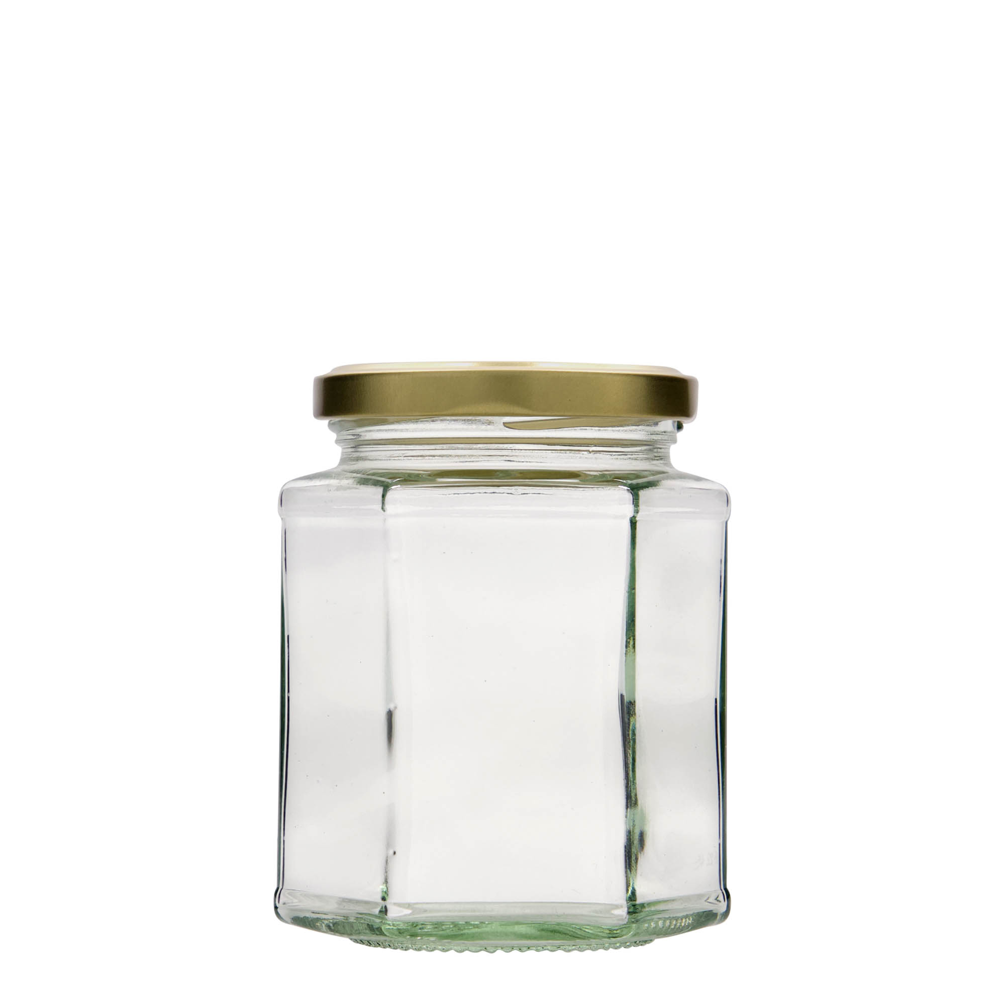 324 ml hexagonal jar, closure: twist off (TO 66)