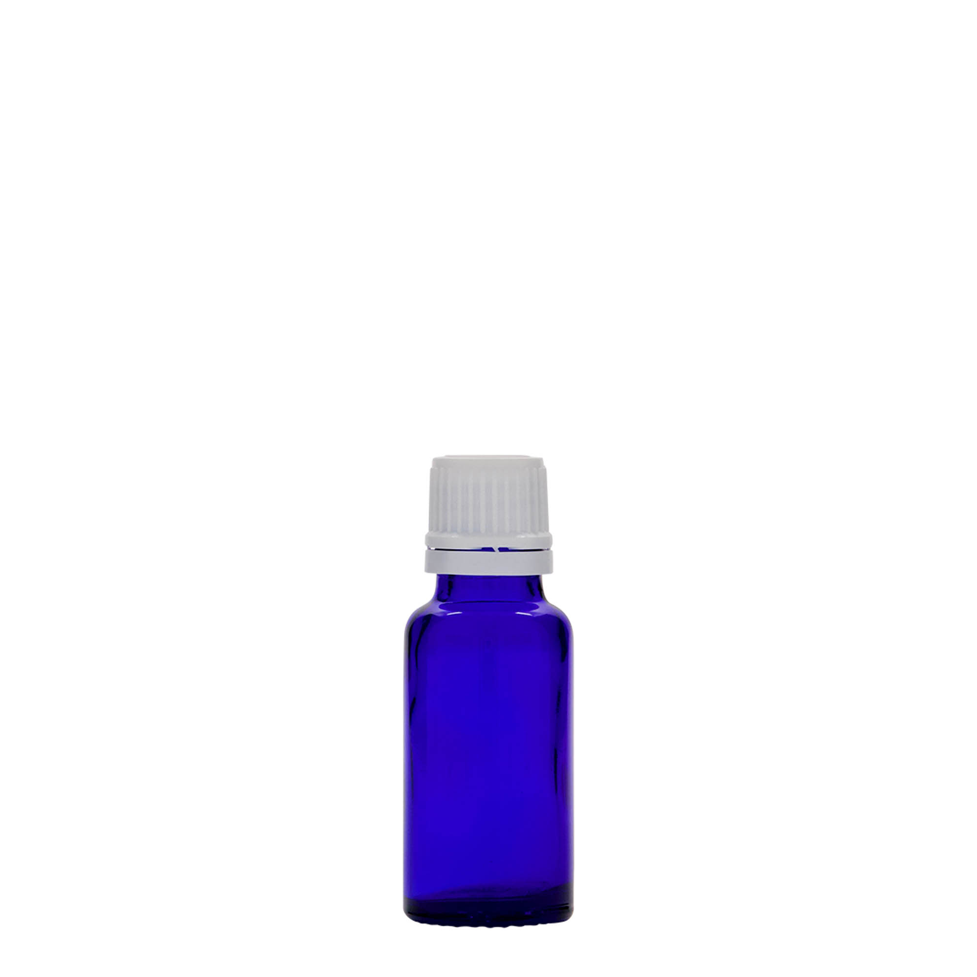 20 ml medicine bottle, glass, royal blue, closure: DIN 18