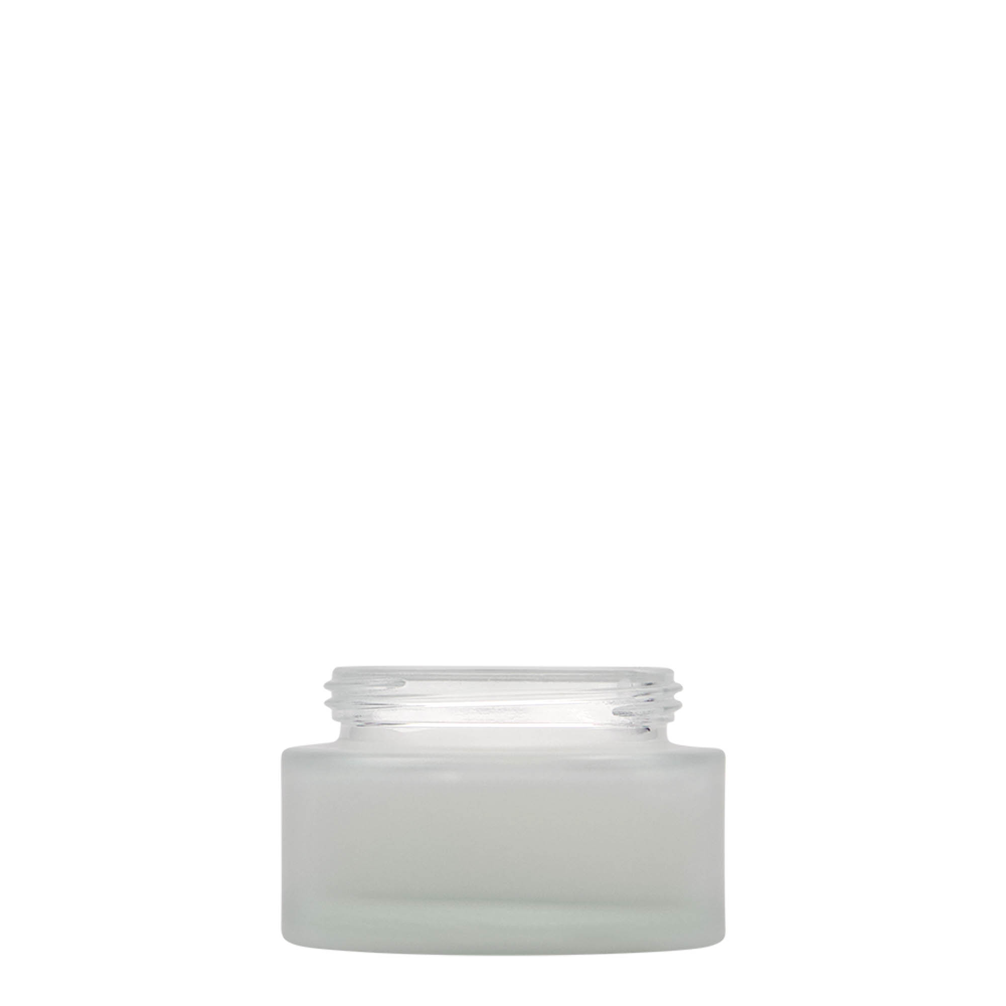 50 ml cosmetic jar 'Platin Edition', glass, frosted, closure: screw cap