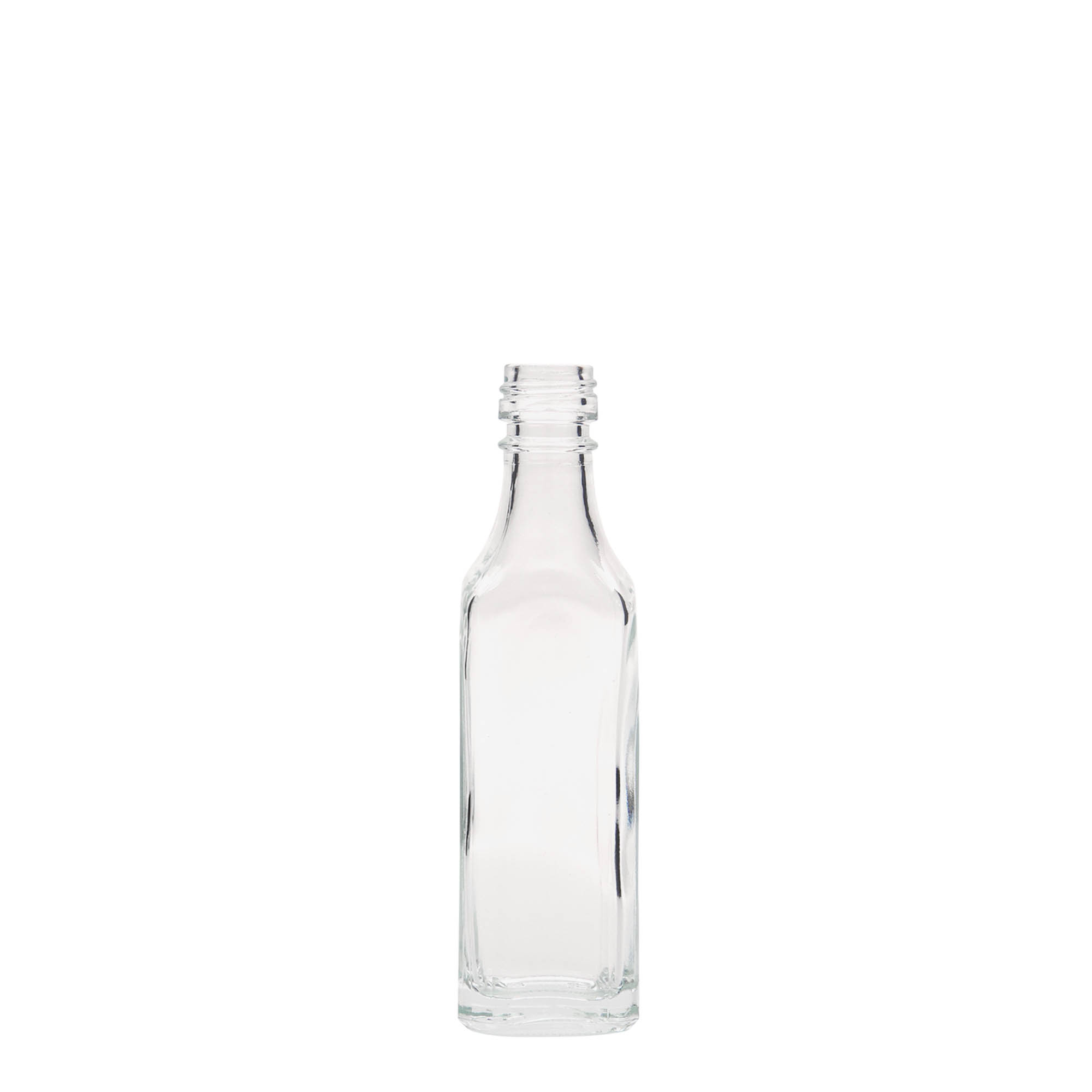 50 ml glass bottle 'Siena', square, closure: PP 18