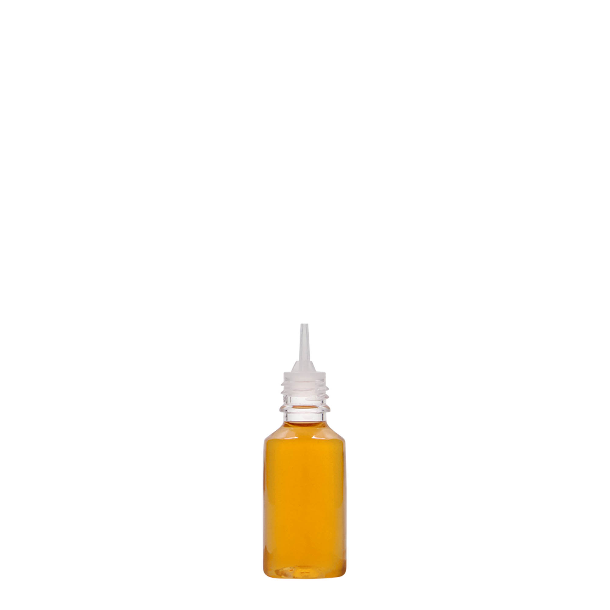 10 ml PET bottle 'E-Liquid' with quality seal and child safety lock, plastic, closure: screw cap