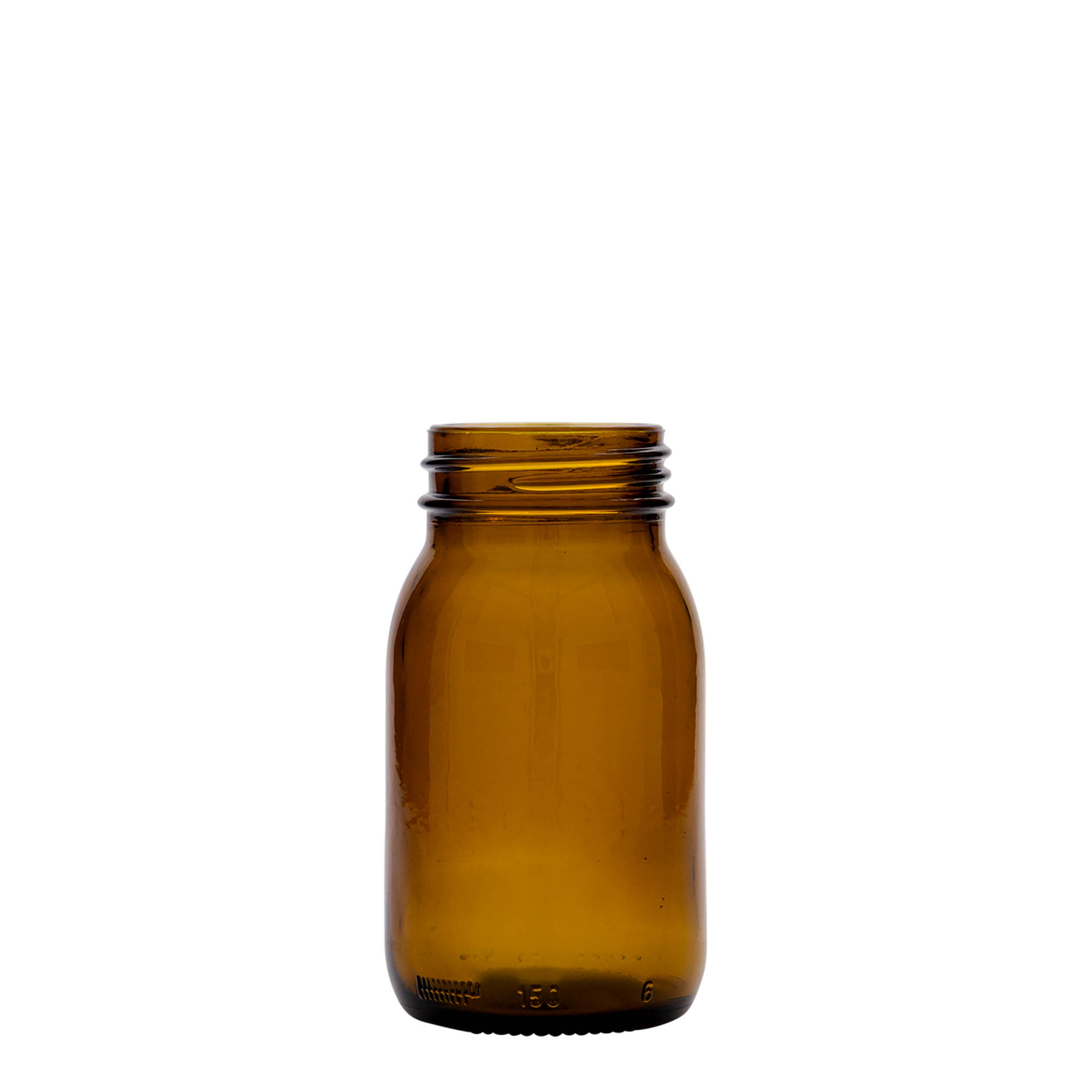 150 ml wide mouth jar, brown, closure: DIN 45