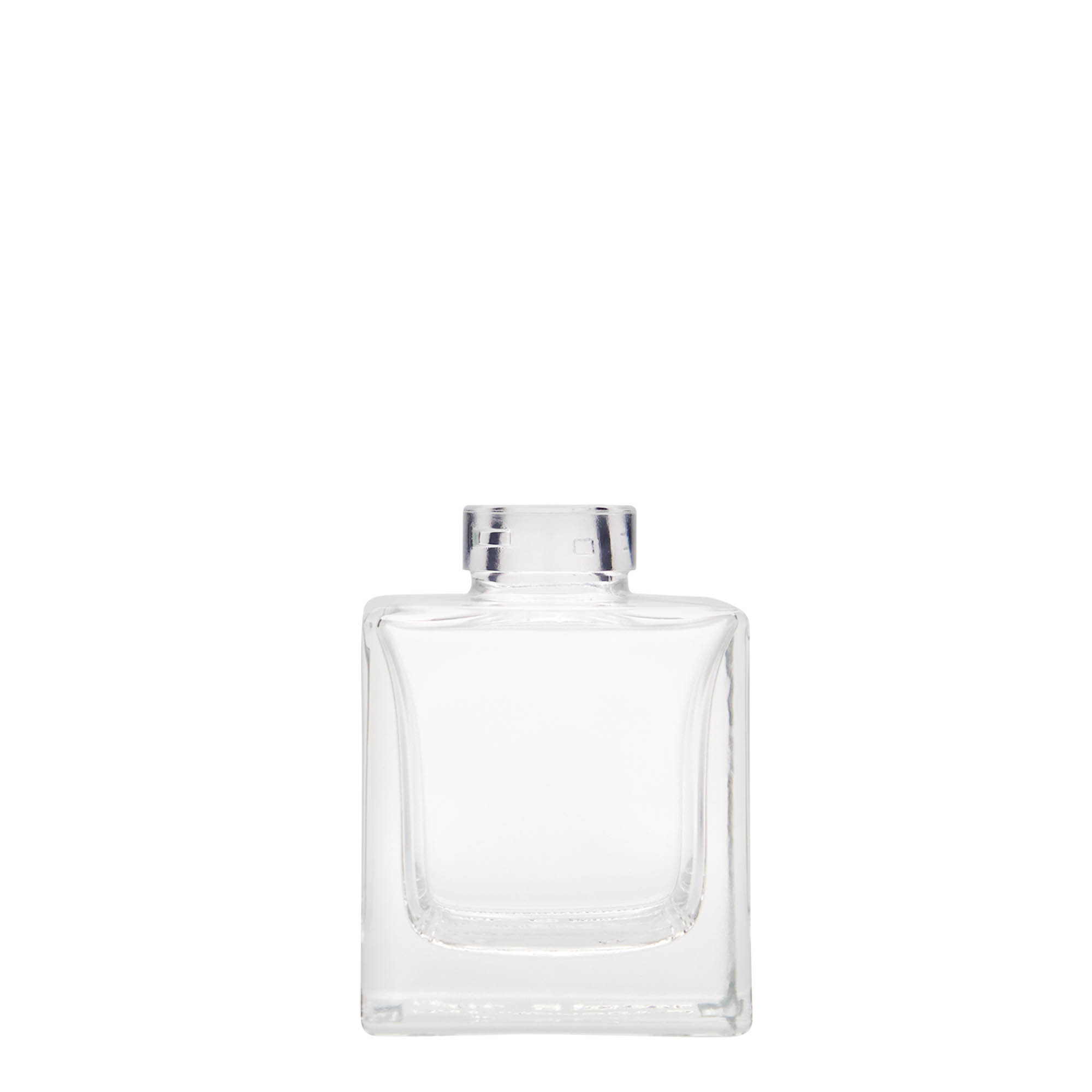 100 ml glass bottle 'Cube', square, closure: cork