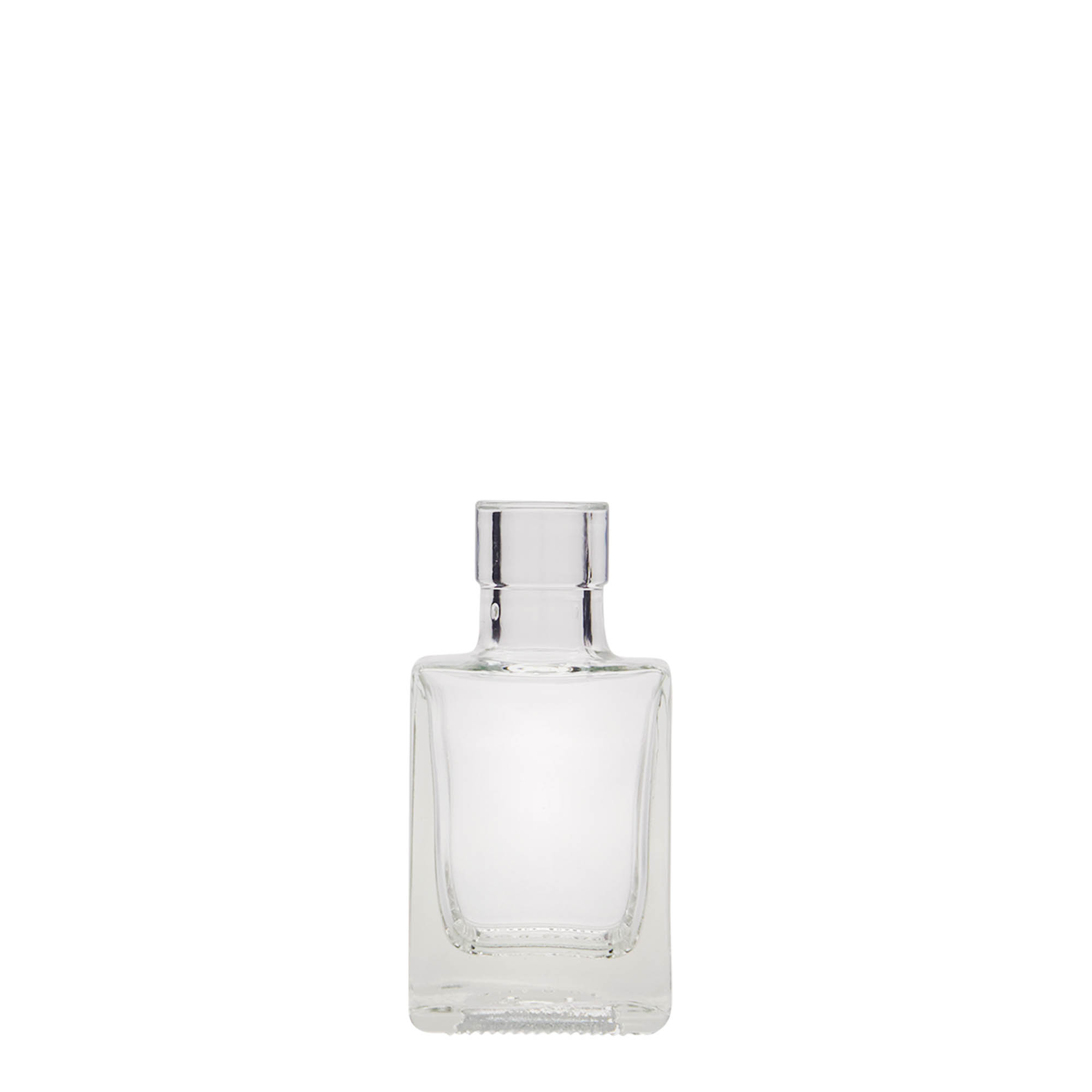 50 ml glass bottle 'Cube', square, closure: cork