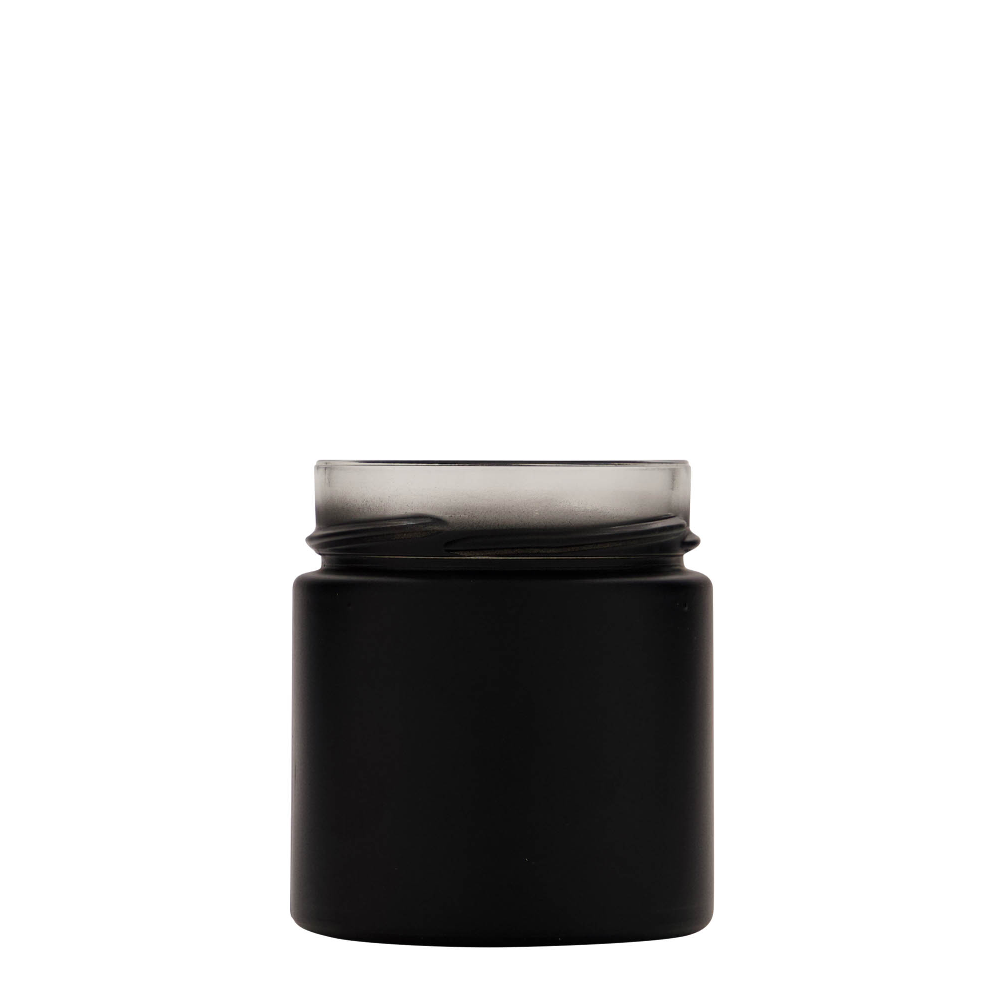 220 ml round jar 'Aurora', black, closure: deep twist off (DTO 66)