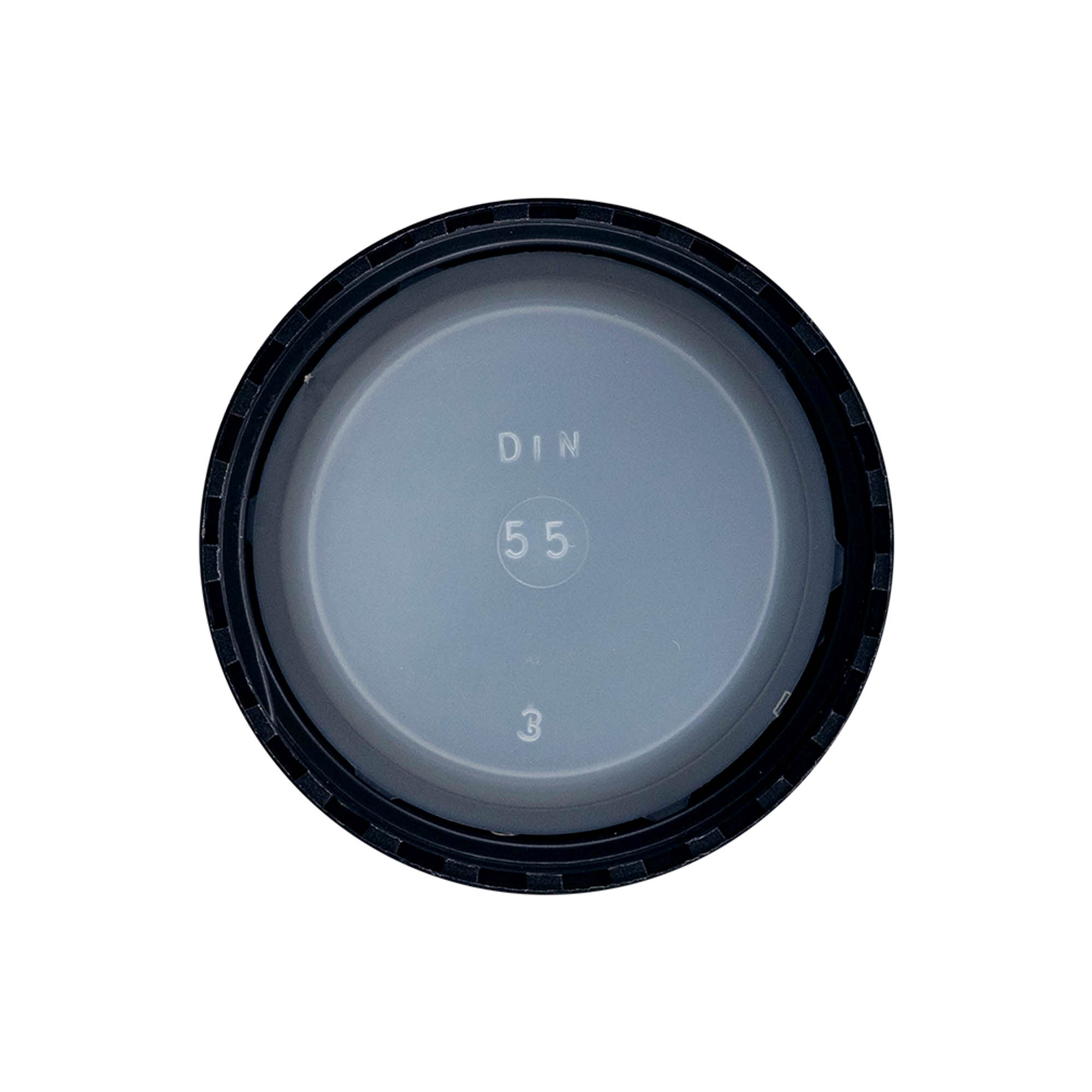 Screw cap, PP plastic, black, for opening: DIN 55