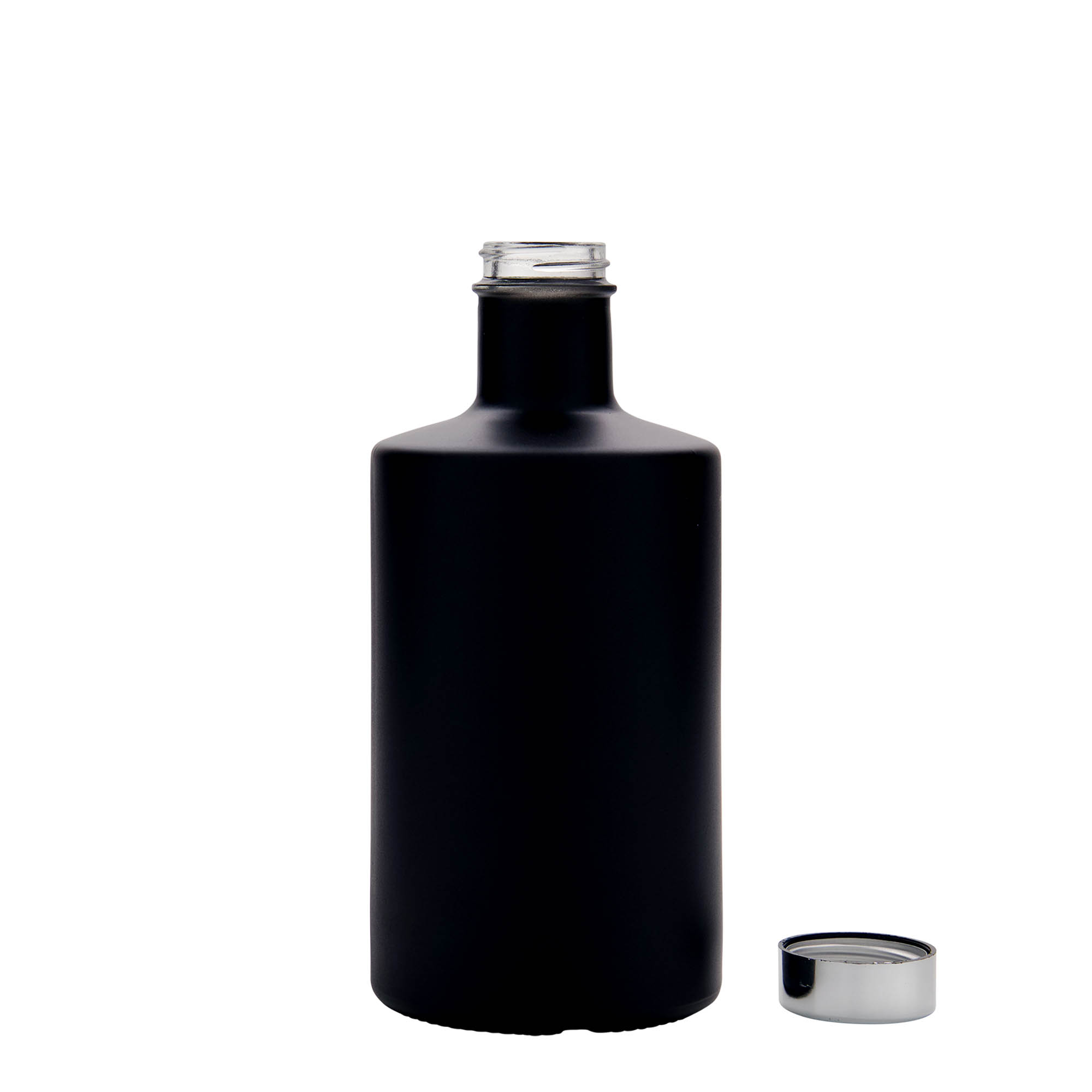 500 ml glass bottle 'Caroline', black, closure: GPI 33