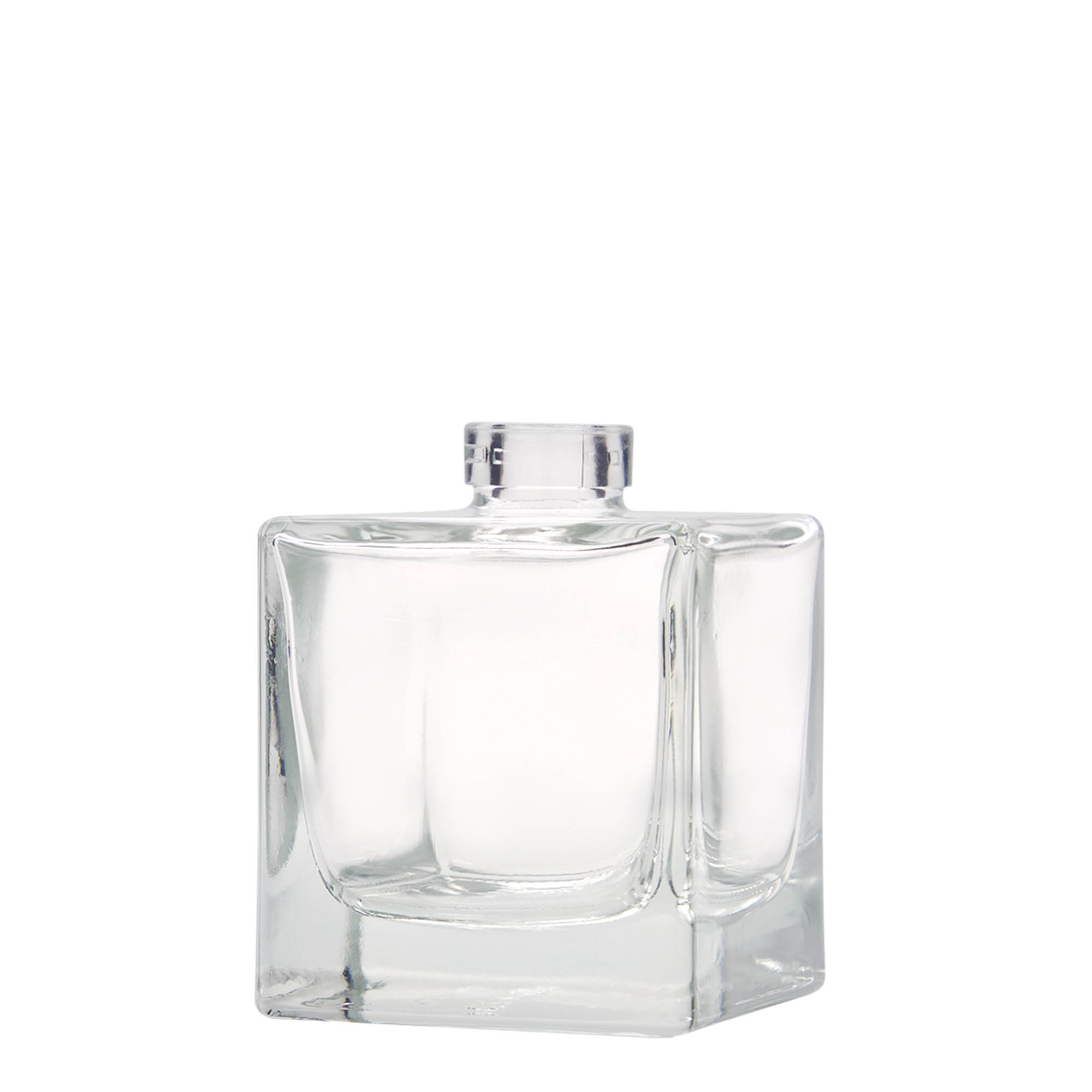 200 ml glass bottle 'Cube', square, closure: cork