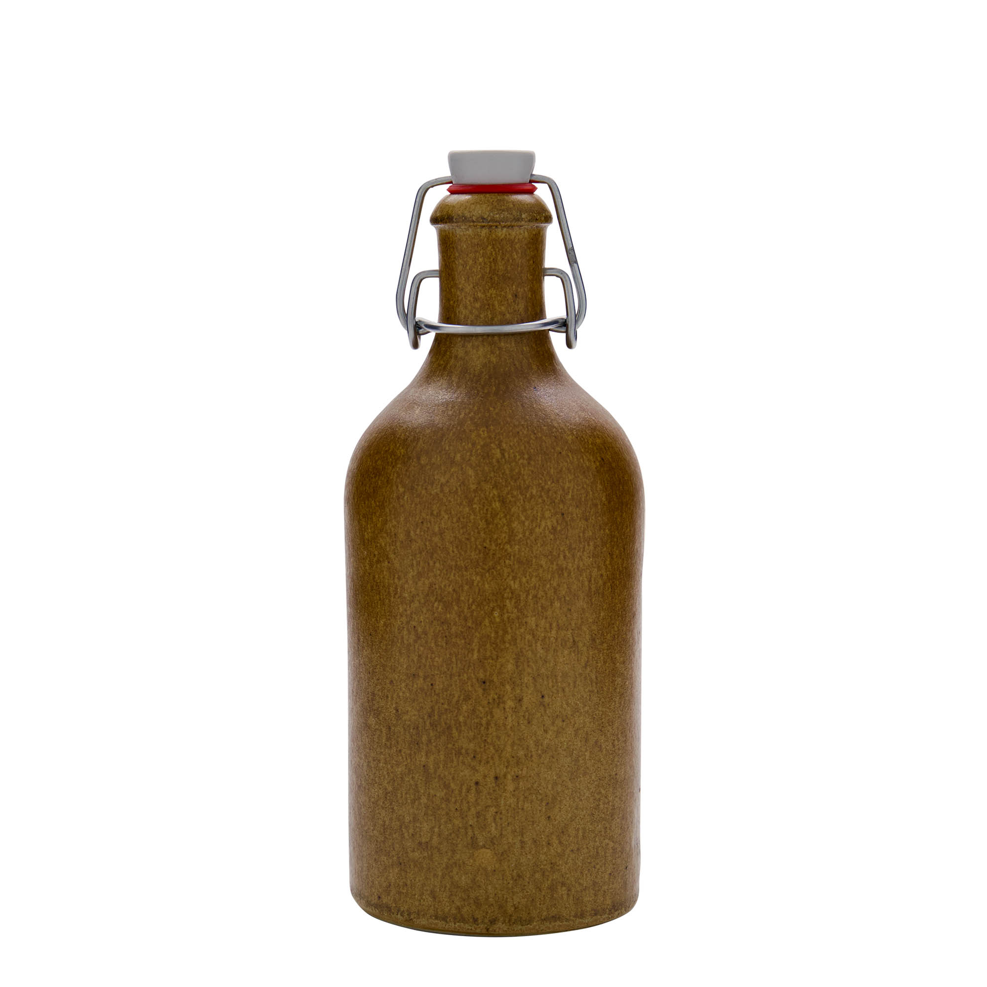 500 ml earthen jug, stoneware, brown crystal, closure: swing top