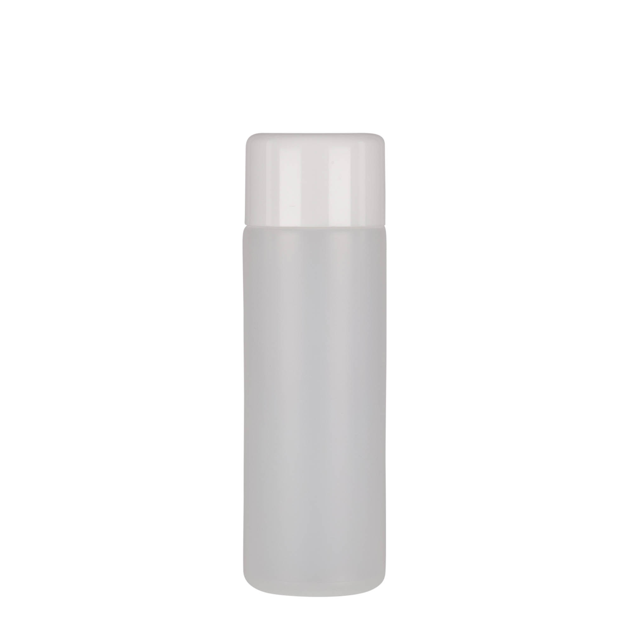 200 ml round bottle, PE plastic, natural, closure: screw cap