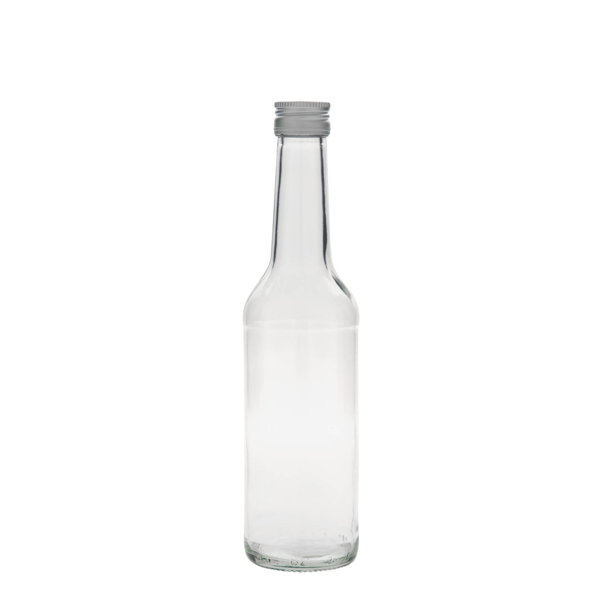 350 ml straight neck glass bottle, closure: PP 28