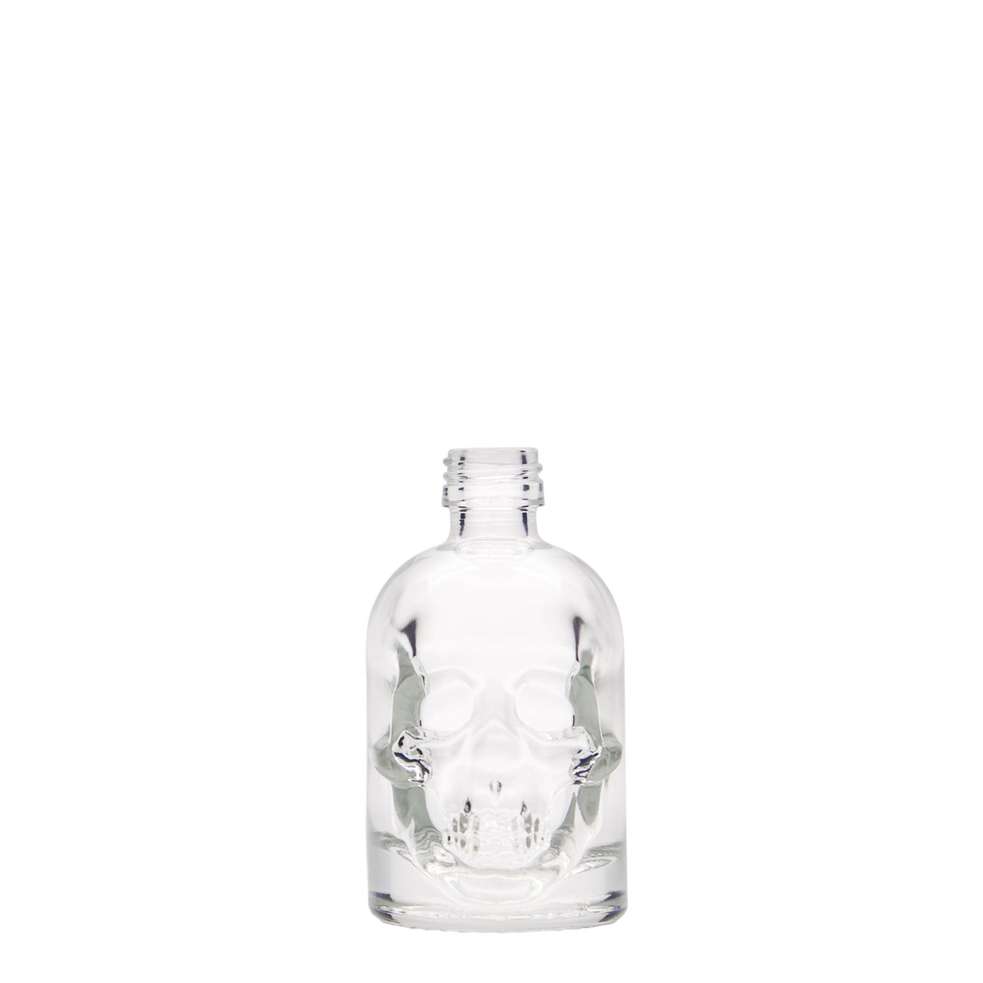 50 ml glass bottle 'Skull', closure: PP 18