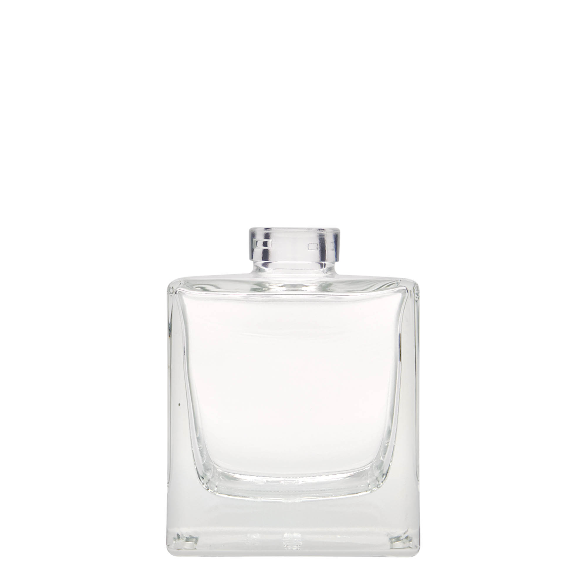 200 ml glass bottle 'Cube', square, closure: cork