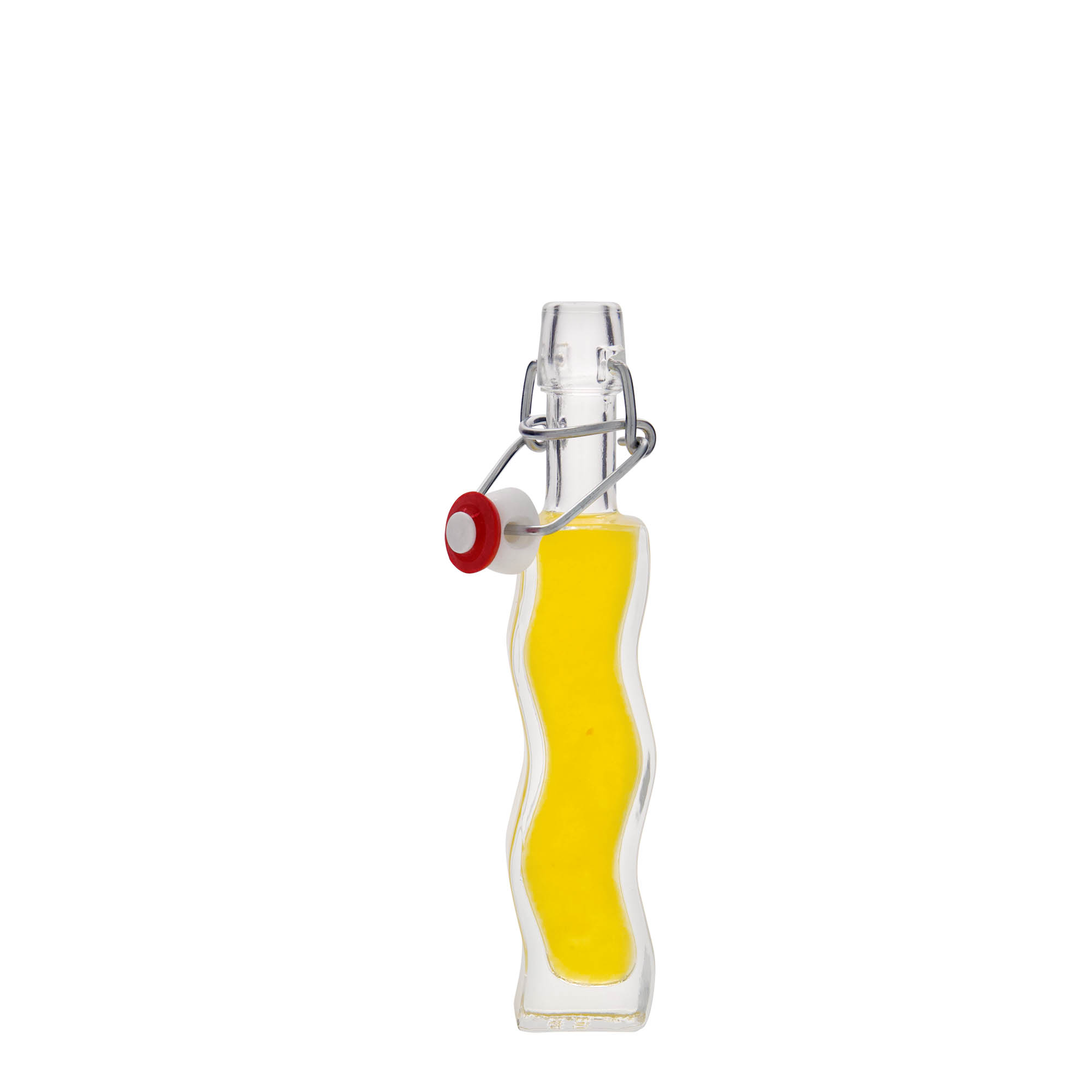 40 ml glass bottle 'Wave', square, closure: swing top