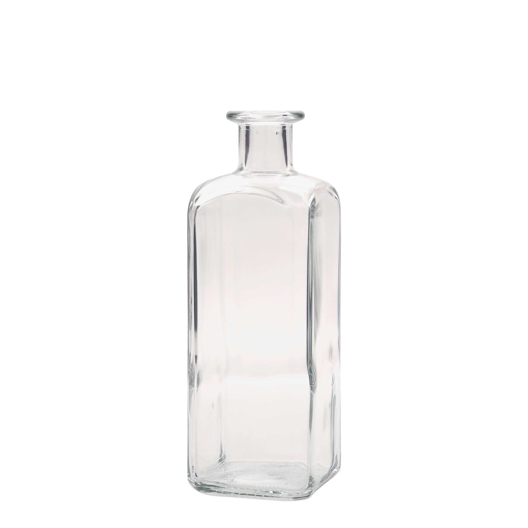 500 ml glass apothecary bottle ‘Carré’, square, closure: cork