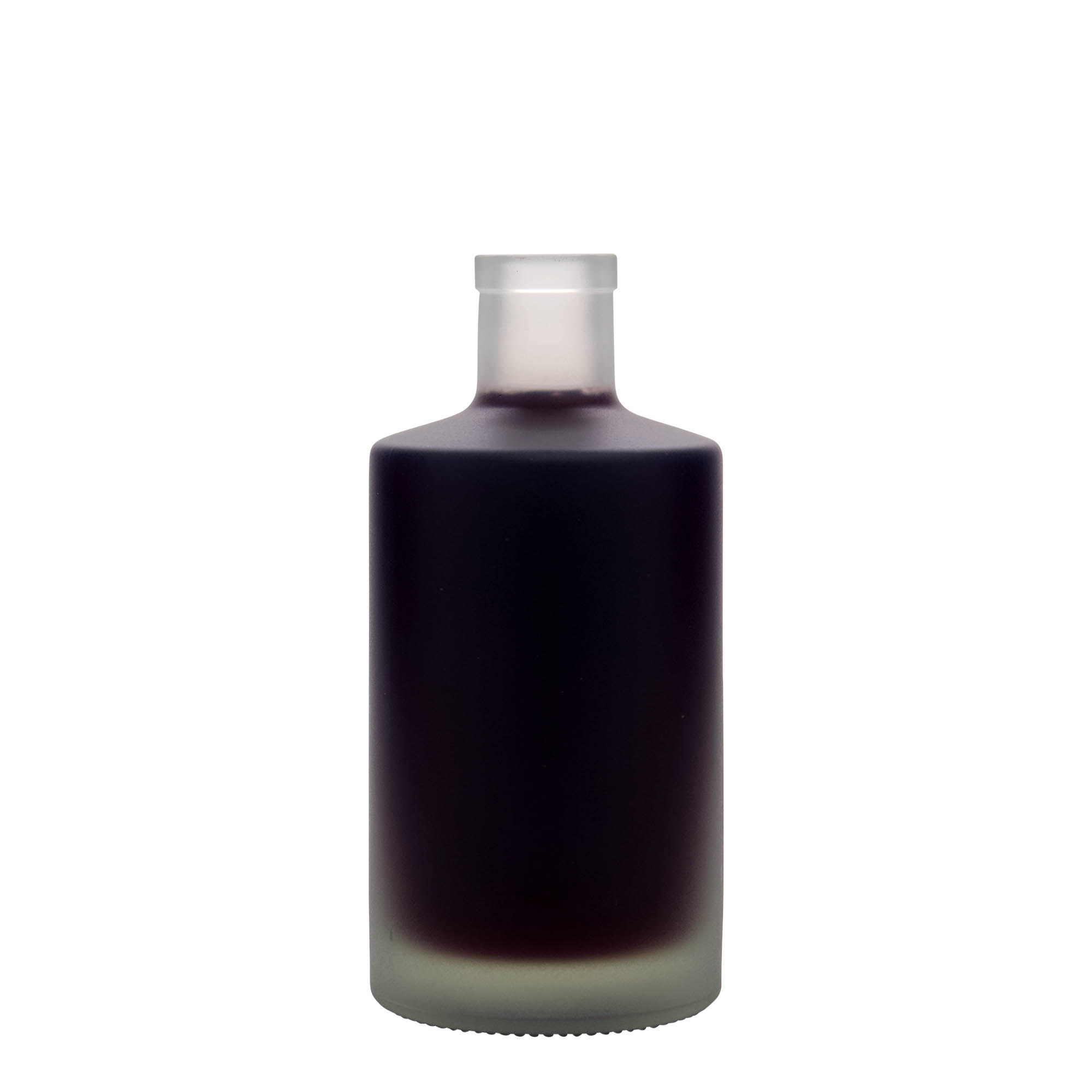 500 ml glass bottle 'Caroline', frosted, closure: cork