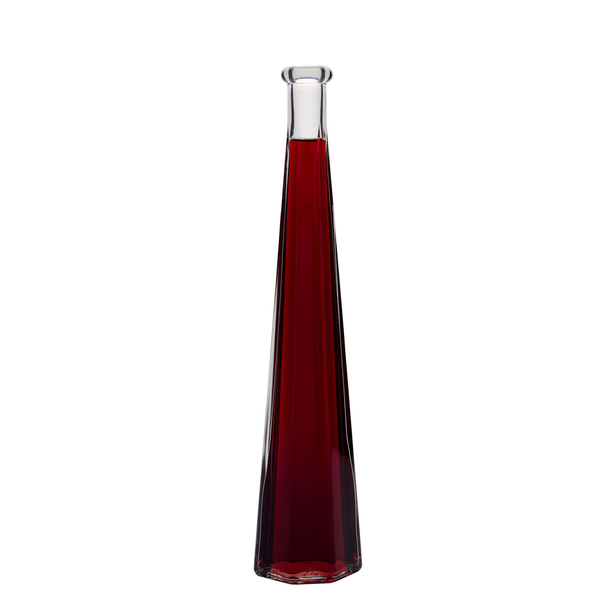 200 ml glass bottle 'Dama Sexta', hexagonal, closure: cork