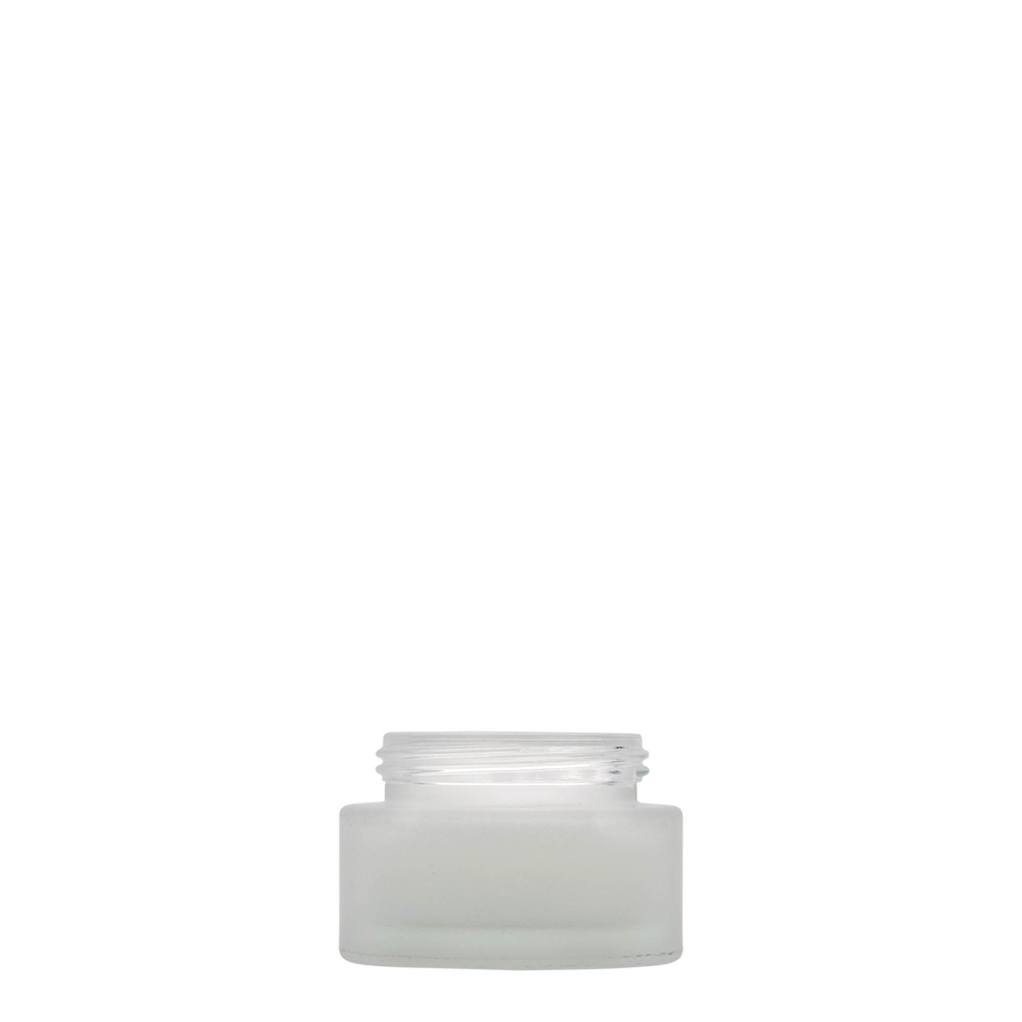 15 ml cosmetic jar 'Platin Edition', glass, frosted, closure: screw cap