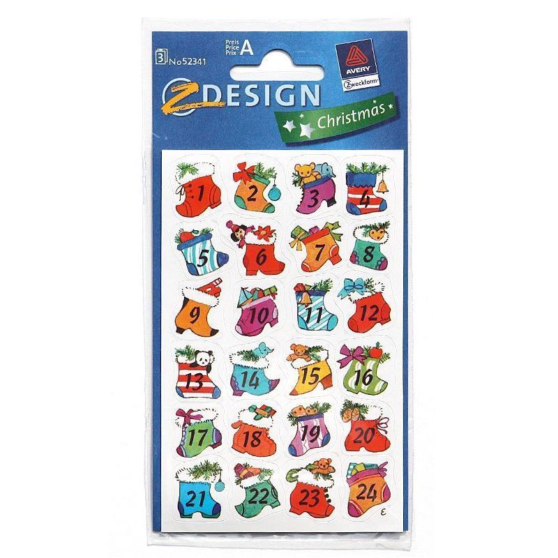 Themed stickers 'Advent Calendar', paper, multicolour