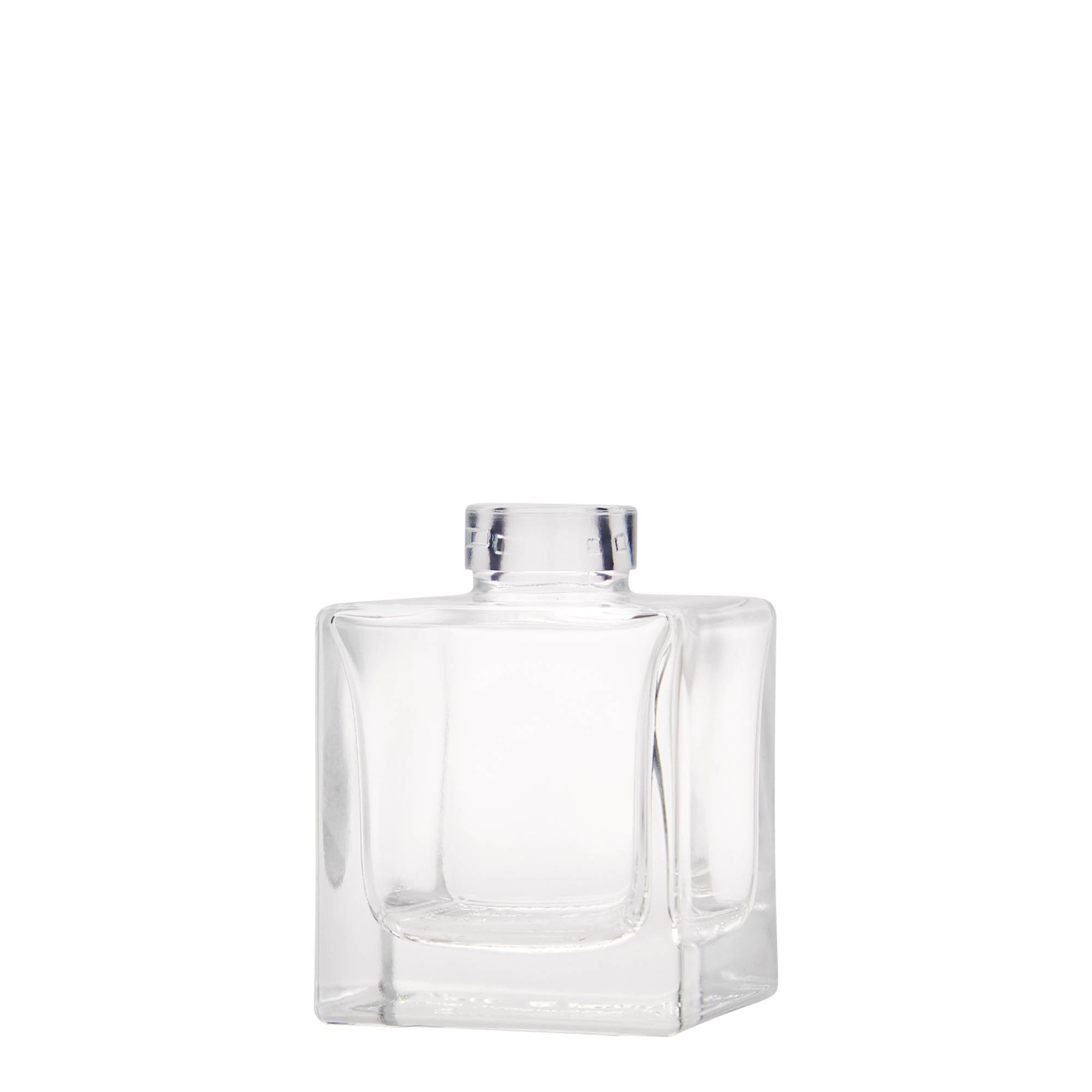 100 ml glass bottle 'Cube', square, closure: cork