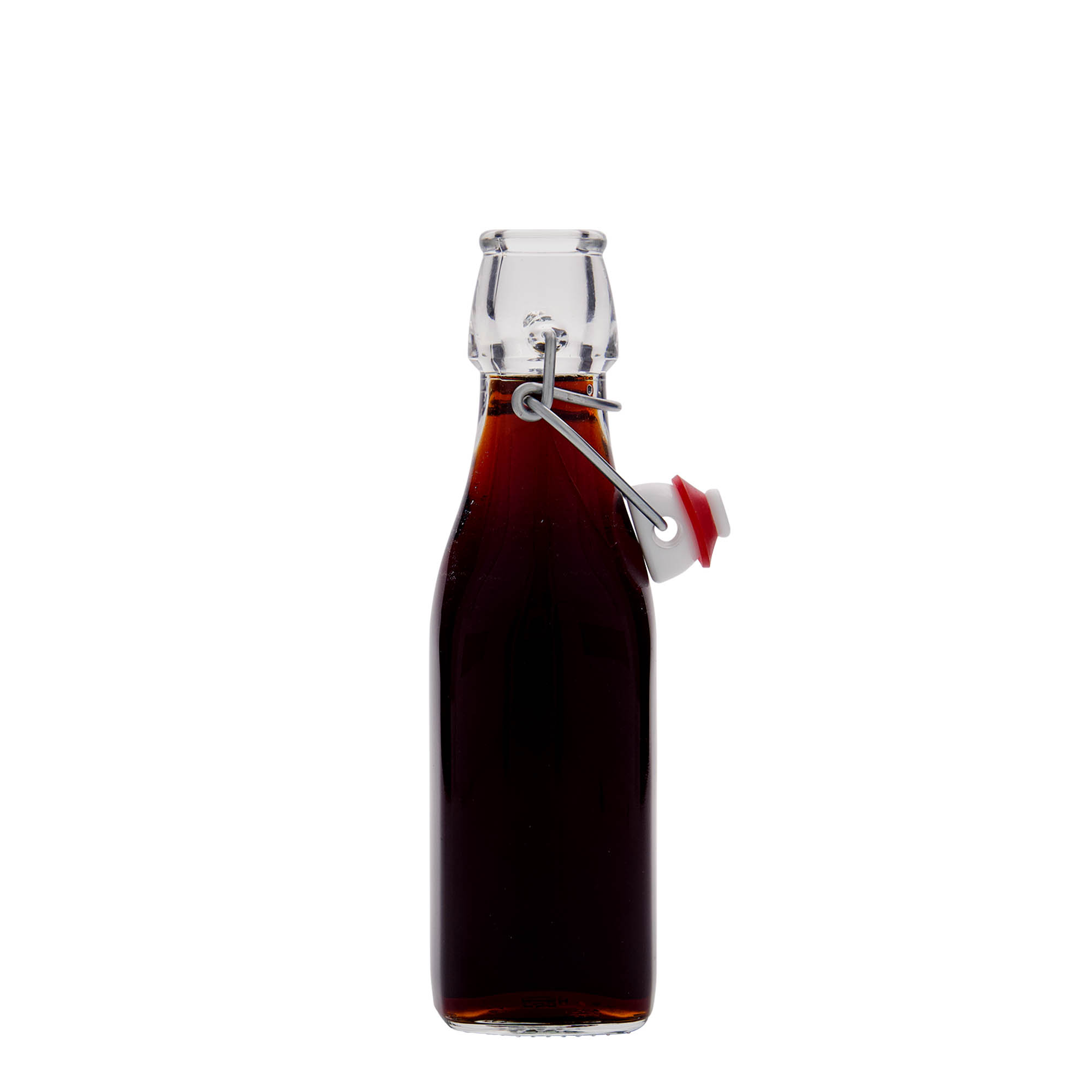 250 ml glass bottle 'Swing', square, closure: swing top