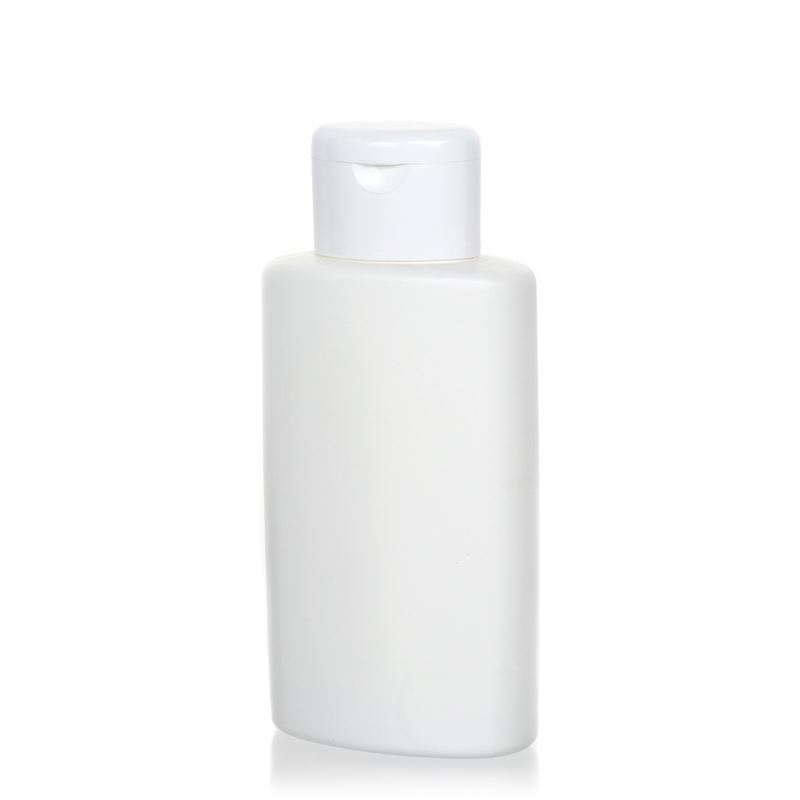 250 ml plastic bottle 'Indy', oval, HDPE, white, closure: screw cap