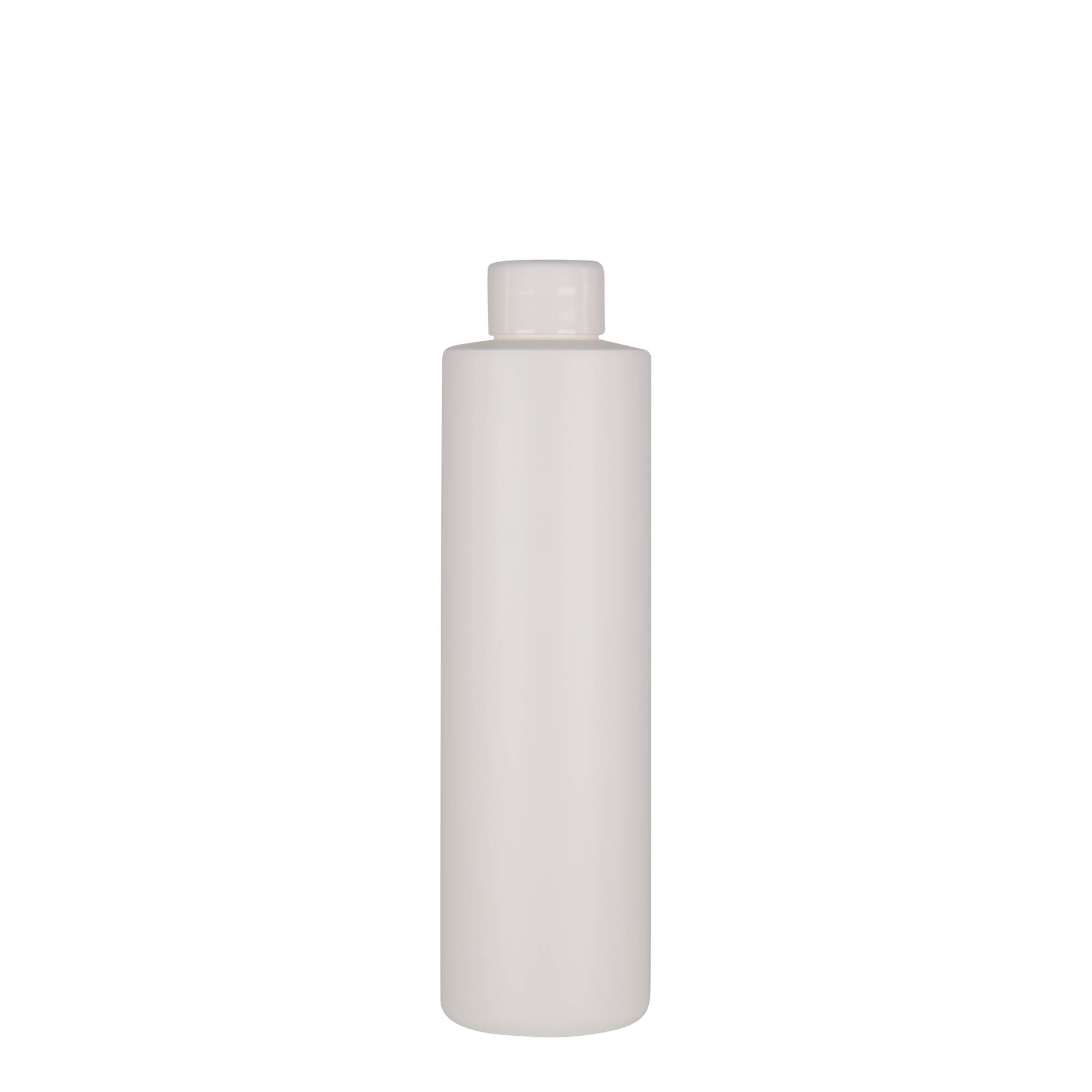 250 ml plastic bottle 'Pipe', green HDPE, white, closure: GPI 24/410