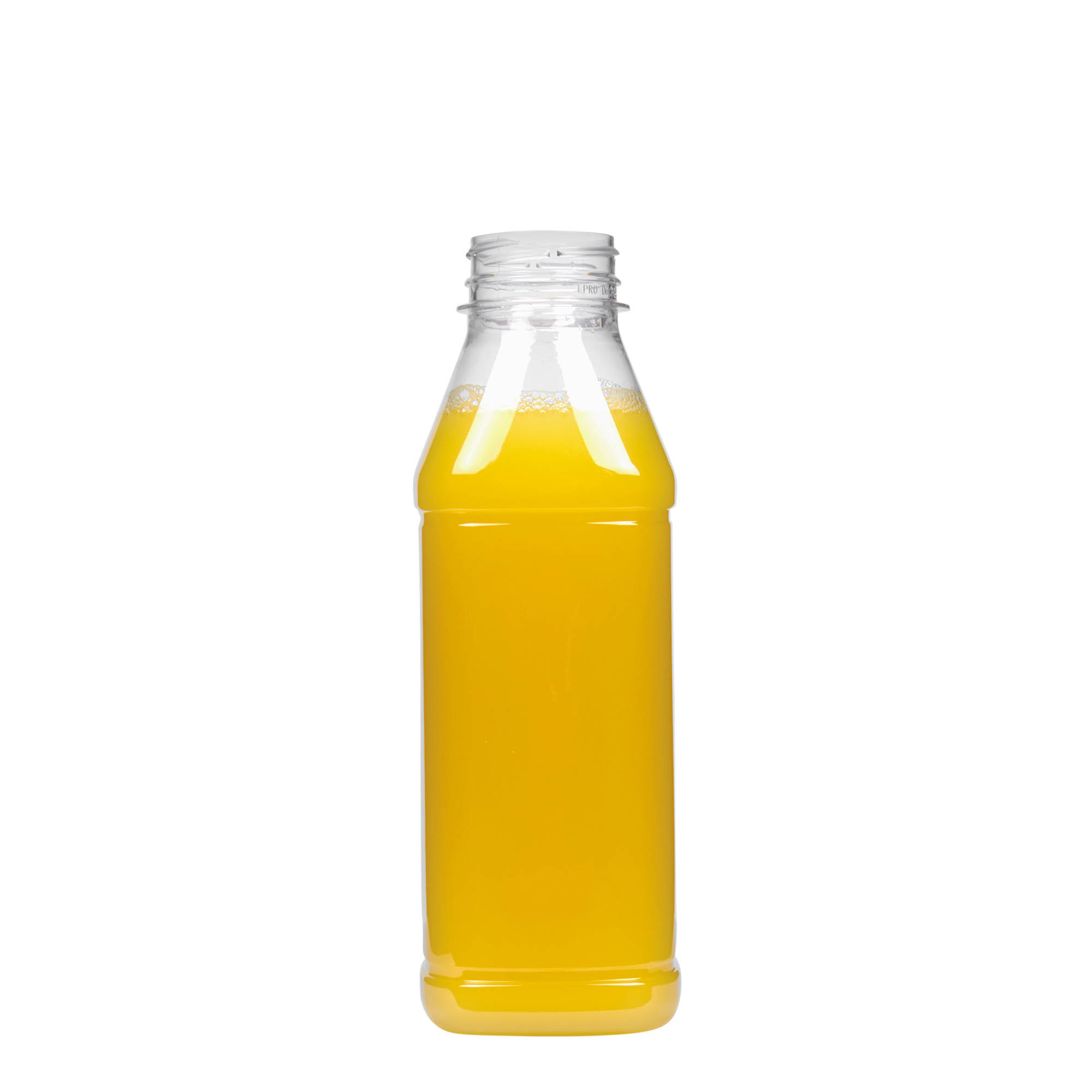 500 ml PET bottle 'Milk and Juice Carré', square, plastic, closure: 38 mm