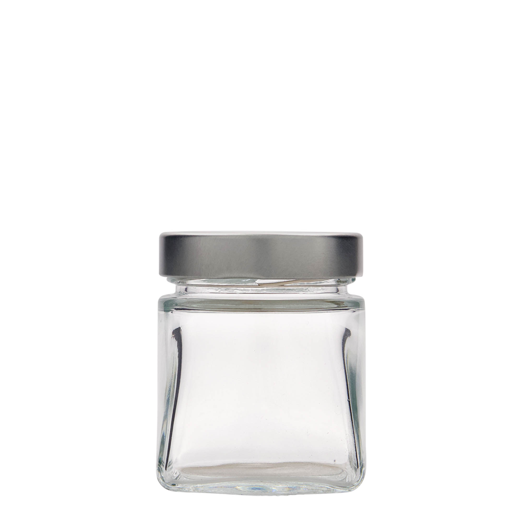 212 ml square jar 'Luxor', closure: deep twist off (DTO 63)